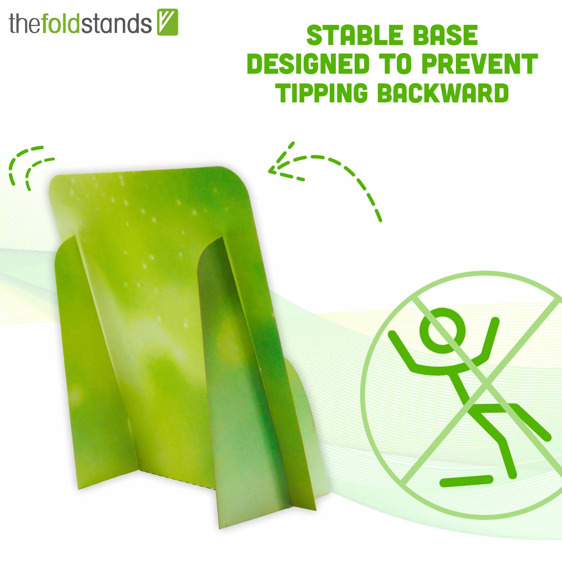 Green Design Soportes Plegables para Folletos DIN A6 Flyer Vertical 14,8 x 21 cm Eco Cartón FSC