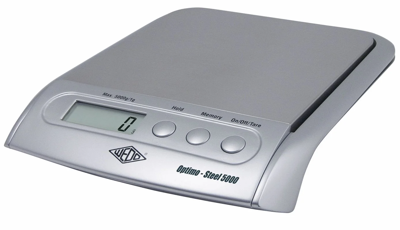Wedo Optimo Báscula electrónica acero 5000 g plateado