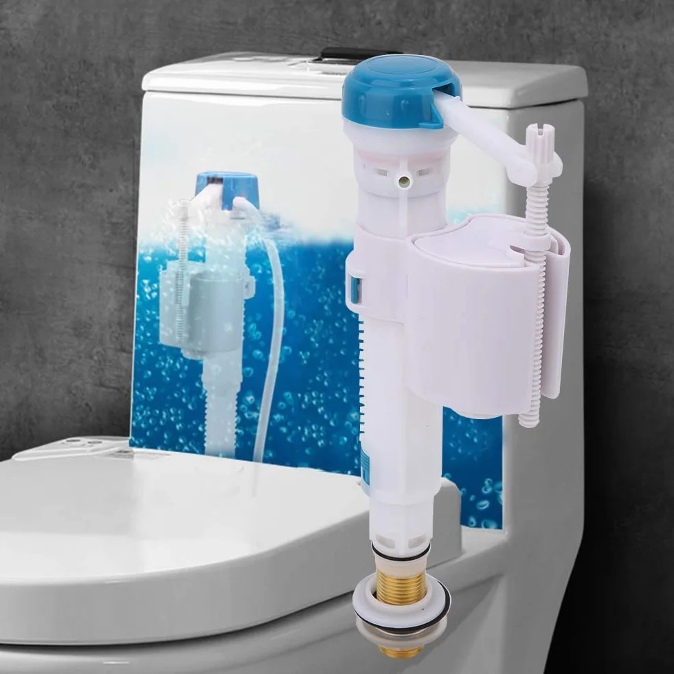 Boya Cisterna,Cisterna WC Universal,Cisterna Wc,Válvula De Flotador,Bolla Cisterna Wc, Válvula de llenado de cisterna de inodoro,ABS Válvula de llenado con Botón Pulsador(G1/2)