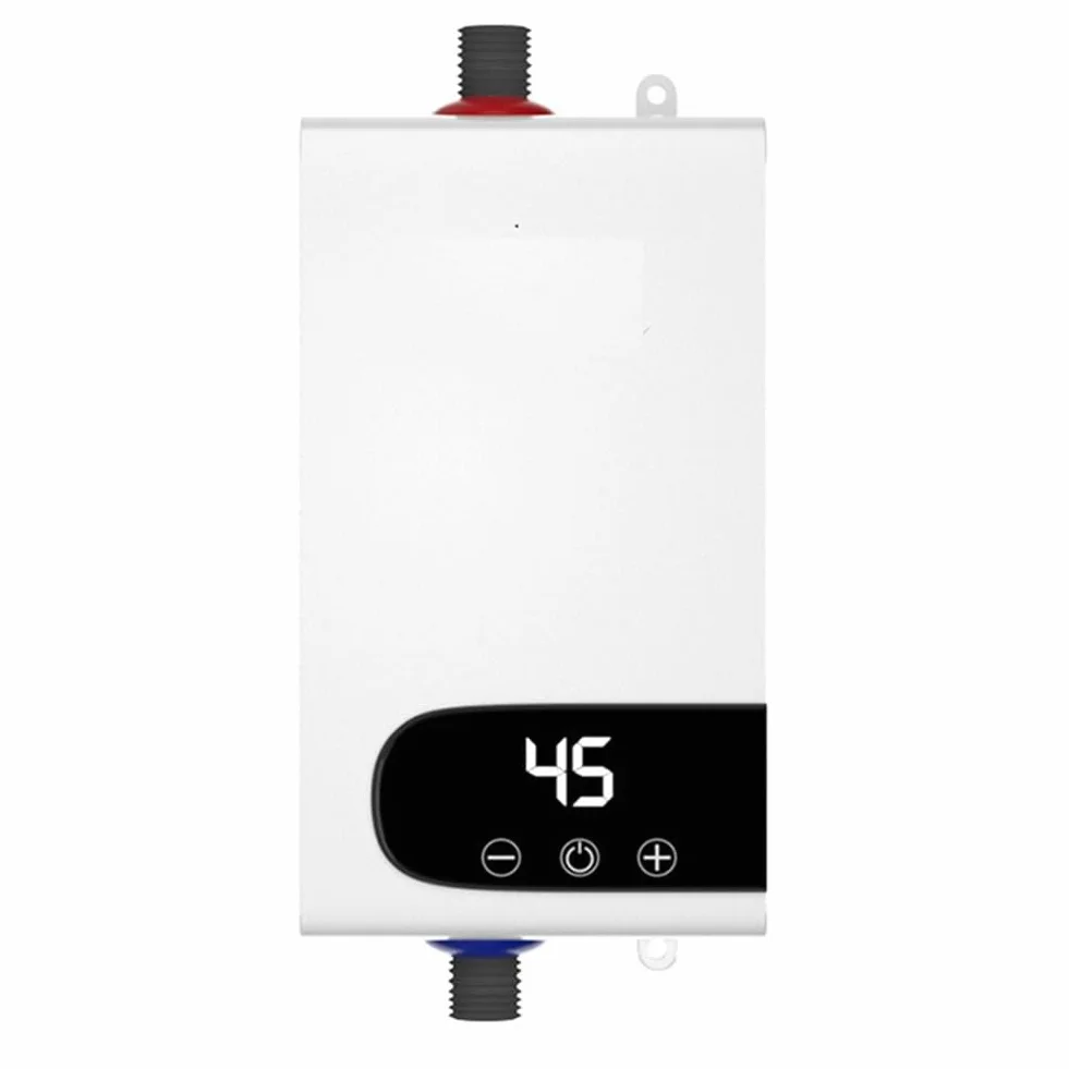 Calentador de agua eléctrico de 4500 W - Calentamiento rápido instantáneo, pequeño calentador de agua eléctrico, temperatura constante, enchufe de la UE, fácil instalación, fácil de usar