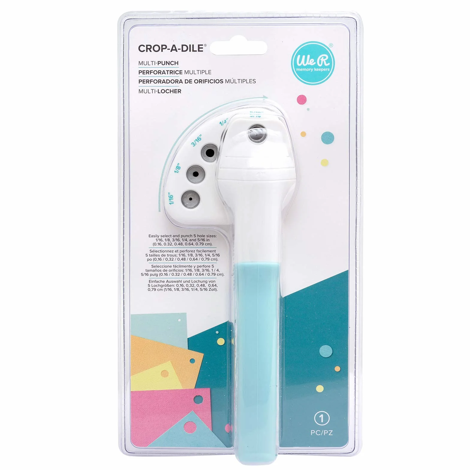 We R Memory Keepers WR660094 - Perforadora de papel, color azul