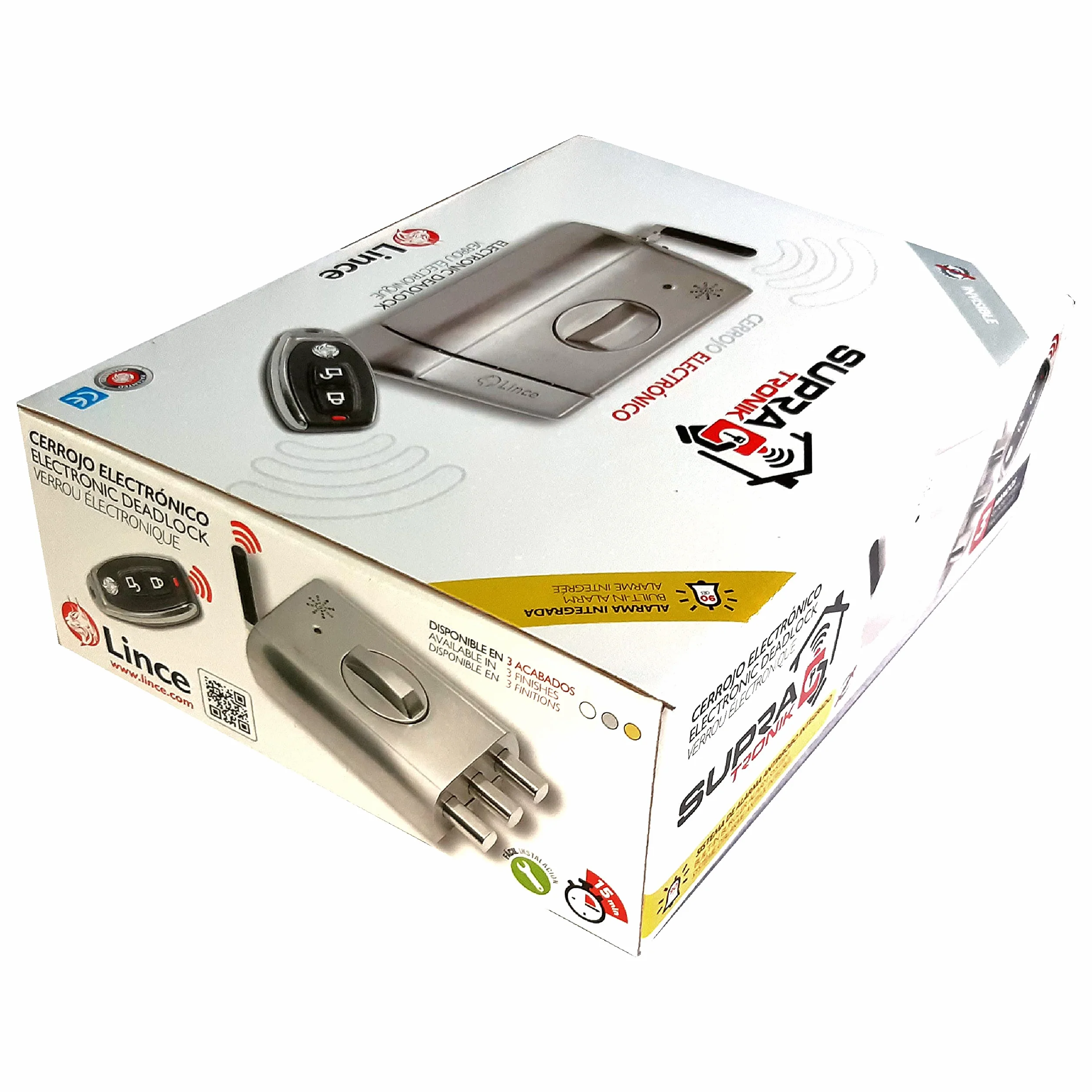 Lince Cerradura electrónica Invisible con Alarma SUPRATONIK, Oro