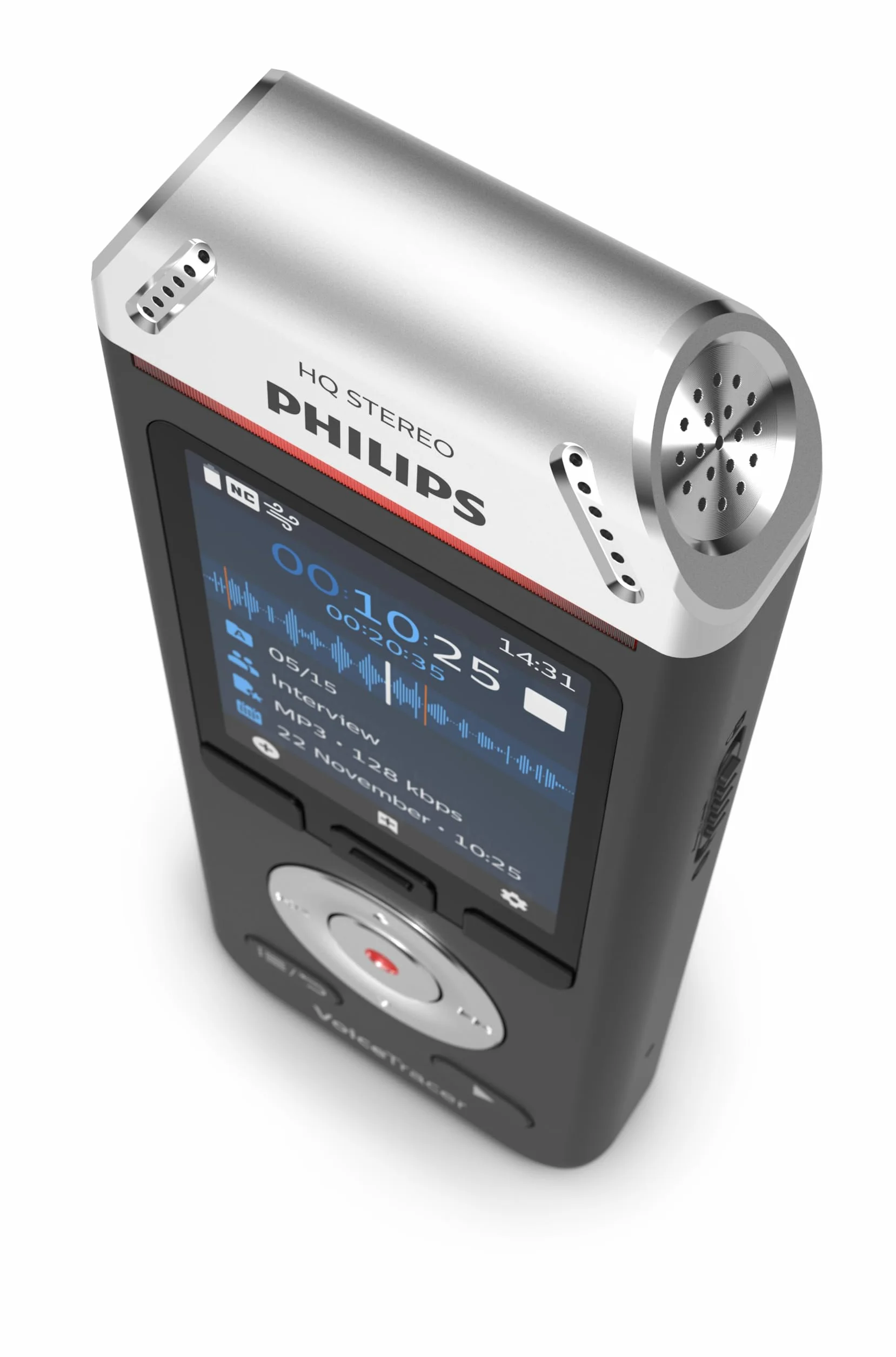 Philips DVT2110 8GB Grabadora de Voz Digital Profesional, Grabador de Audio Portátil Estéreo