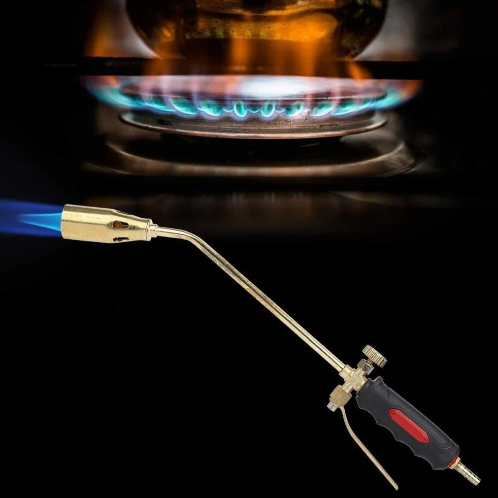 Herramienta De Soldadura Soplete Gas, Doble Apertura GX-35 Antorcha De Soldadura Hierro Y Latón Chapado, Antorcha De Soplete De Soldadura De Encendido Con Mango Cómodo,Cabezal De Antorcha De Soldadura