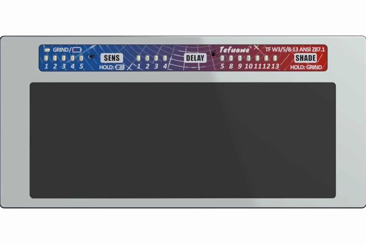 Tefuawe Lente de soldadura automática Hand Series 2x4 1/4, clasificación TIG de 2 amperios, pantalla variable con múltiples ajustes, para Stick Mig Tig