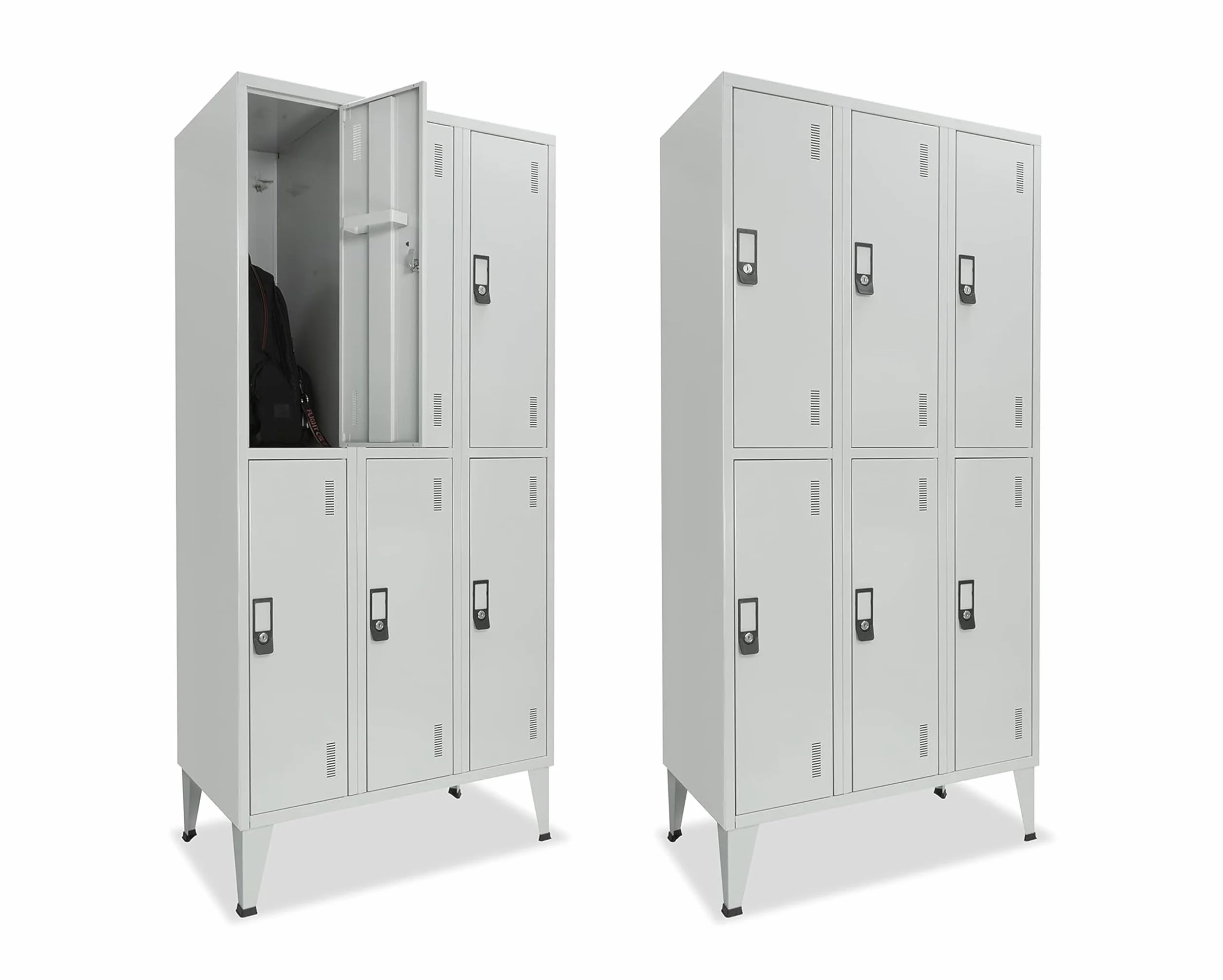 Taquillas Metálicas Triples 6 Puertas 1900x900x500mm