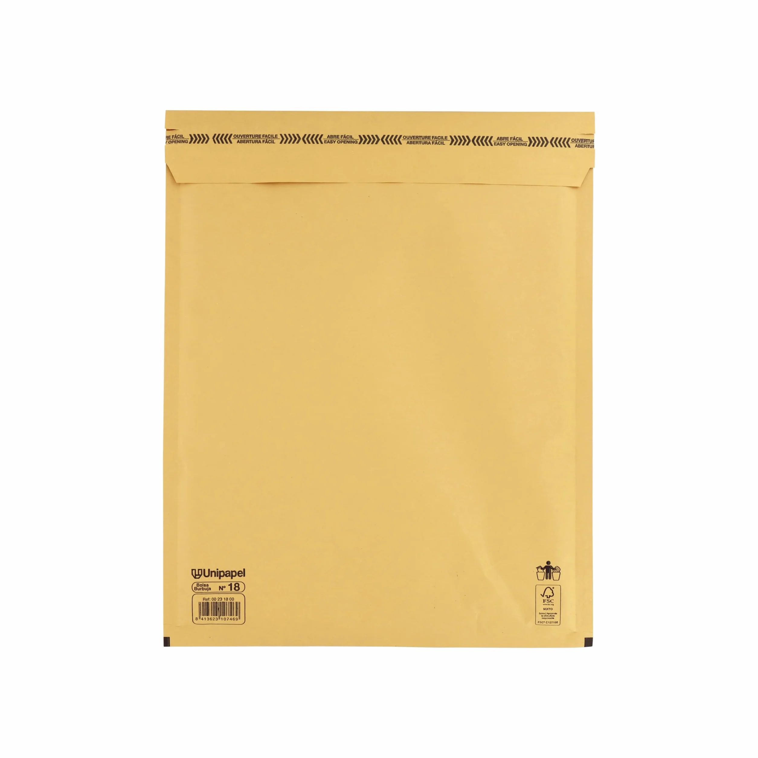 Sobres Acolchados Kraft con Papel de Burbujas Interior Nº 18 270x360mm Cierre Autoadhesivo Pack 10 Unidades FSC
