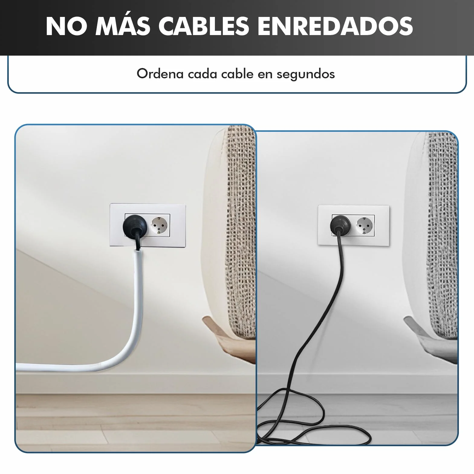 shinfly 1m Canaletas para Cables Blanco, Canaleta Cables Pared Adhesivo para 1 Cable, Esconder Cable Adecuado para la Gestión de Cable en Pared, Suelo y Oficina