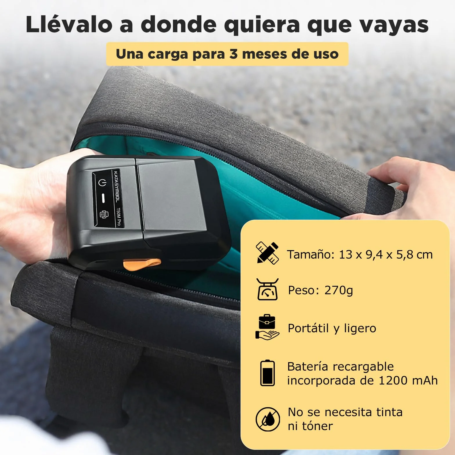 SUPVAN Etiquetadora T50M Pro Impermeable, Smart App 40+ Fuentes, 150+ Diseños, 700+ Iconos