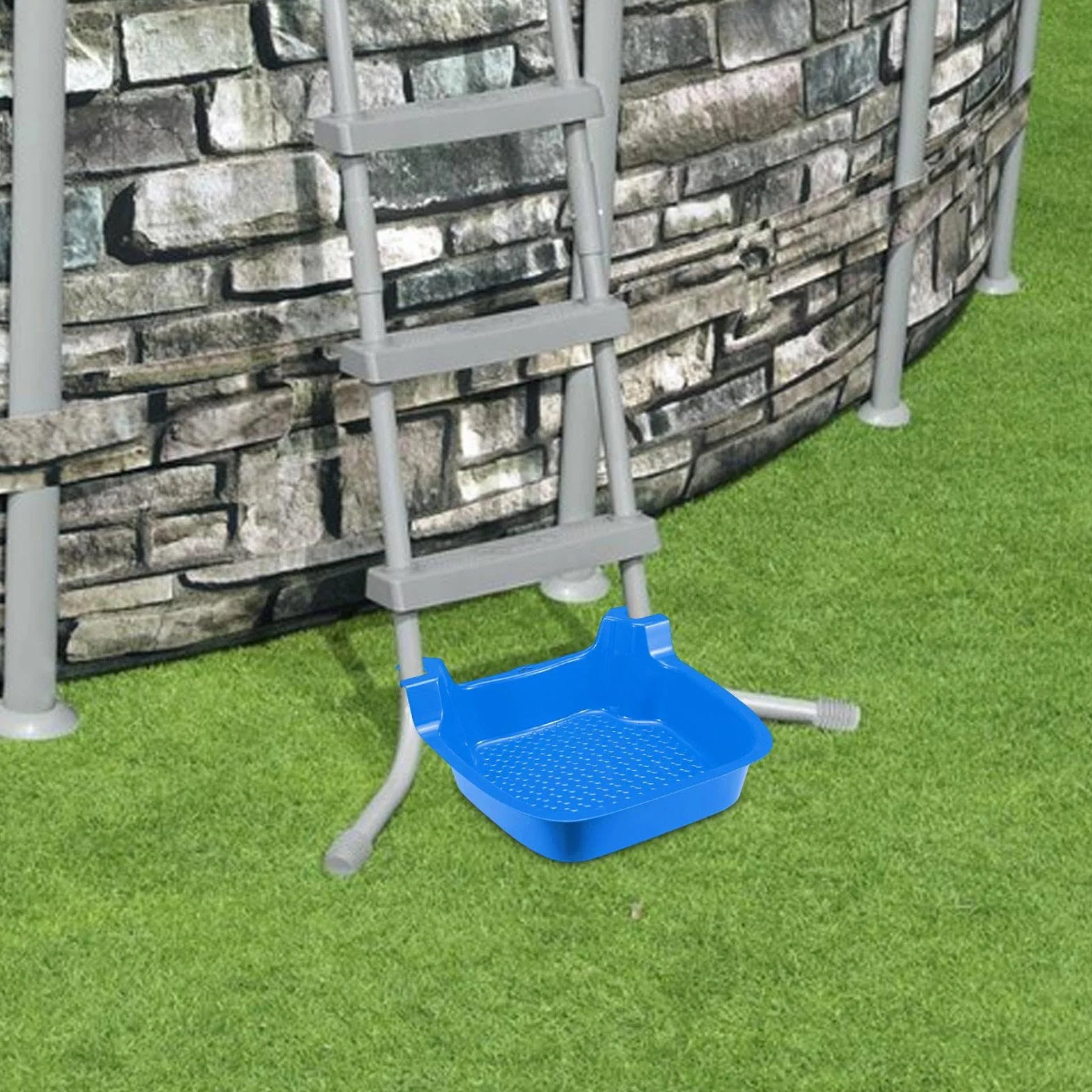 Baño de pies Junto a la Piscina, bañera de pies Junto a la Piscina | Bandeja para pies de Piscina sobre el Suelo | Lava la Arena y la Suciedad Antes de Entrar, Instalado en la Escalera de la