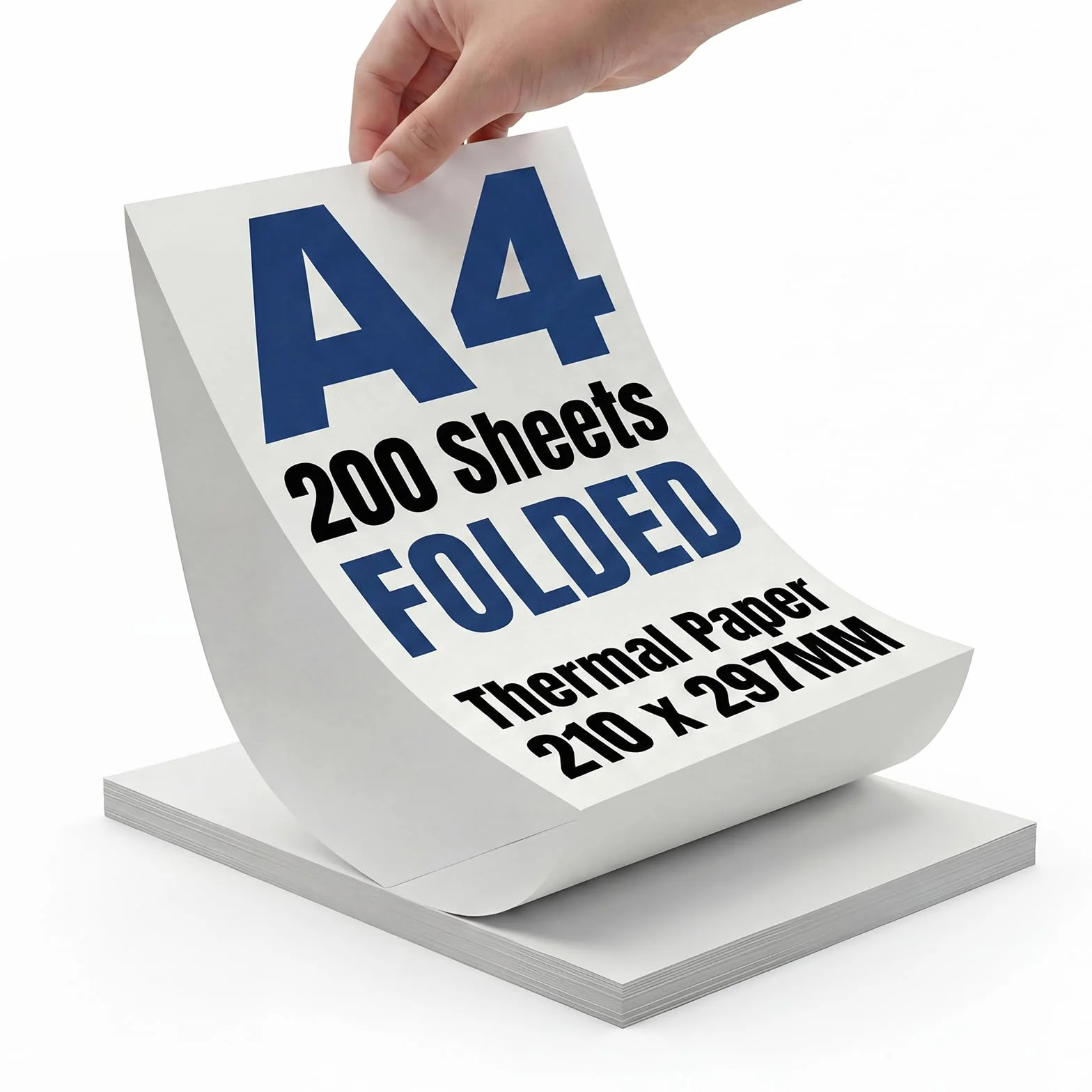 200 Hojas Papel térmico A4 plegable, de secado rápido, compatible con la mayoría de impresoras térmicas A4,papel impresora termica ideal para documentos, webs y fotos.