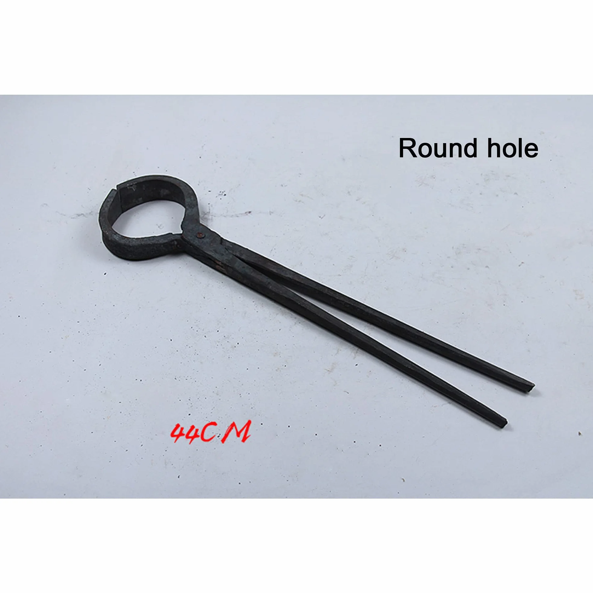 Tenaza de forja Pinzas de herrero de 440 mm Tenaza de forja de punta redonda para el yunque Fragua Tenaza de forja para Engineer Blacksmith Forge