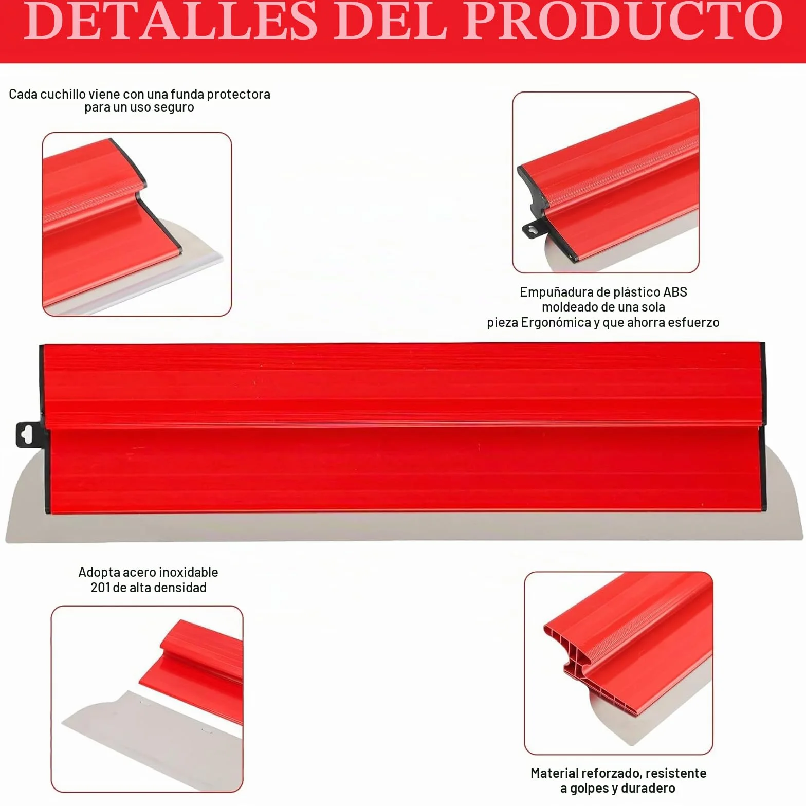 Juego de Espátulas 3 Piezas 25/40/80 cm – Espátula de Acero Inoxidable para Masilla con Mango en Z, Llana para Enlucir y Alisar, Herramienta Multiusos para Yesero, Pintor | Set de alisadoras chapistas, herramientas de acabado de pared para placo, yeso y g