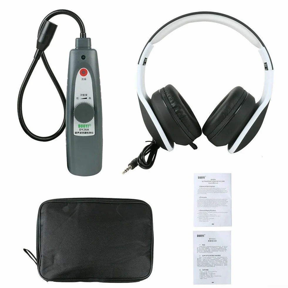 Detector de fugas de vacío ultrasónico para HVAC y automoción, detector de fugas, medidor de fugas de presión de aire, agua, gas, herramienta de diagnóstico de vacío