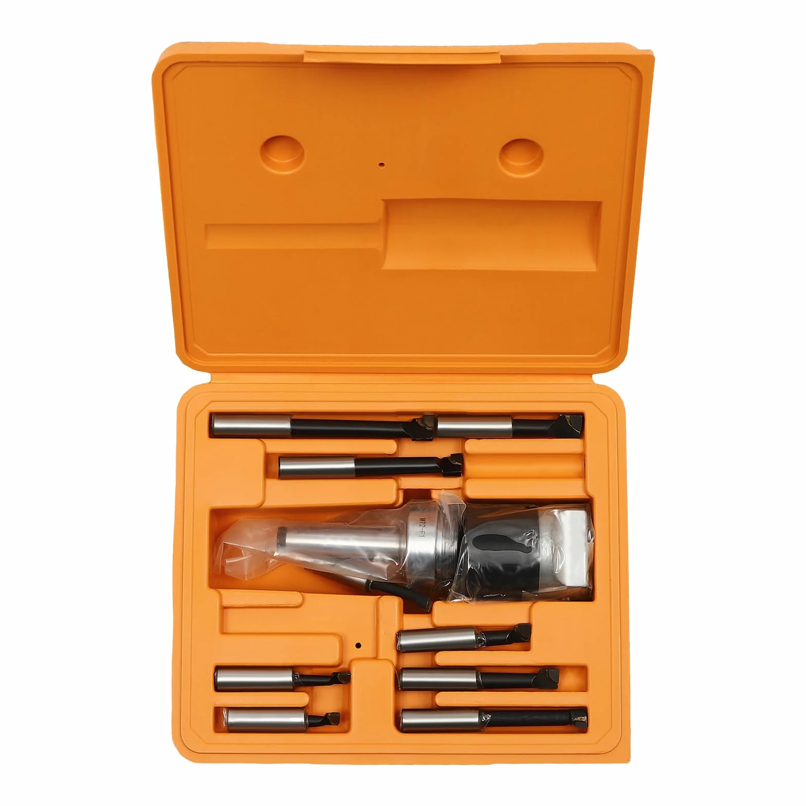 Juego de cabezales de taladro, accesorios para fresadora, juego de herramientas para fresadoras y taladros, cabezal de extracción MK2 M10 / 50 mm con barras de taladro, fresadora + estuche
