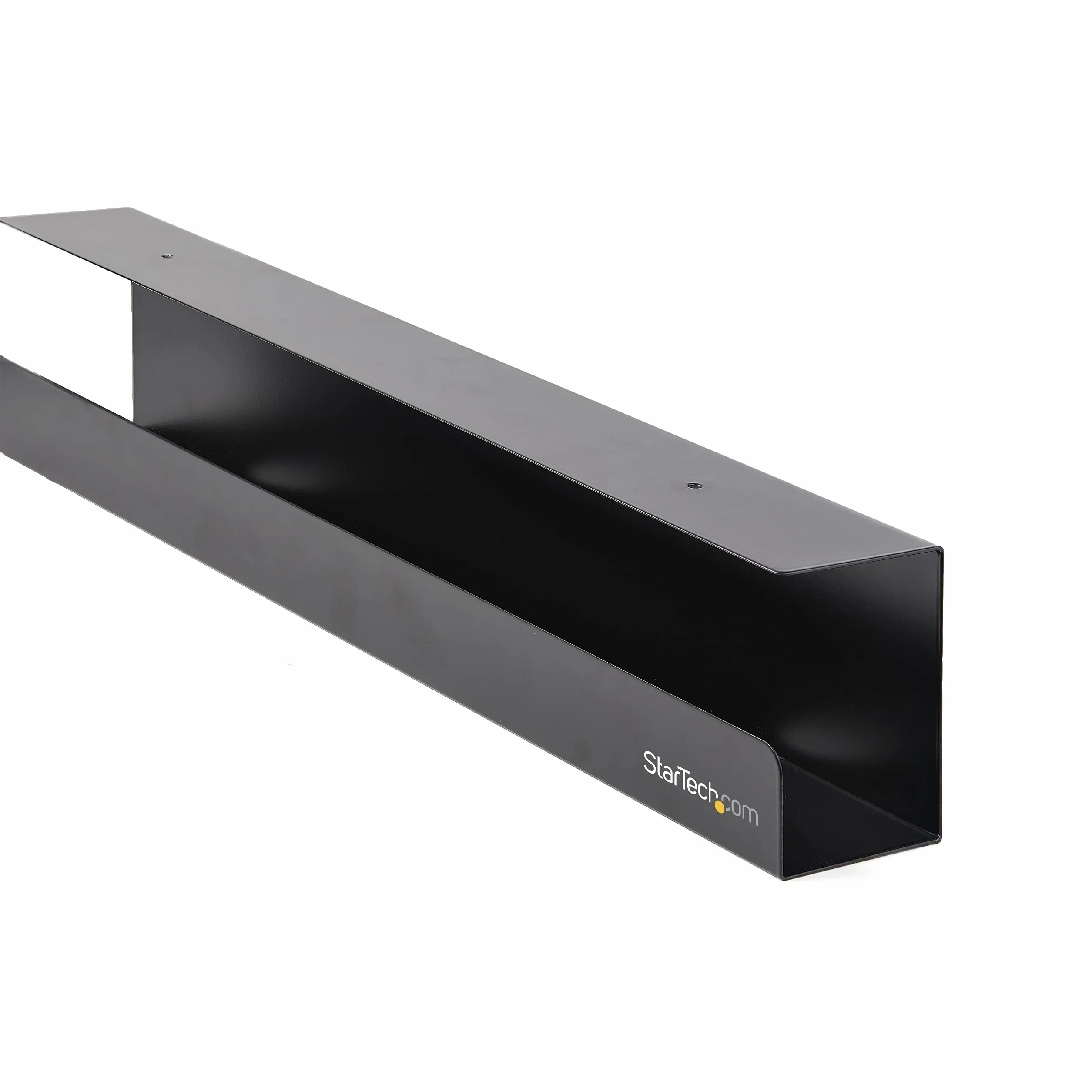 StarTech.com Bandeja para Gestión de Cableado para Debajo del Escritorio, Organizador Tipo Bandeja para Escritorio de Pie, Estante para Cables o Regleta de Alimentación, 59cm x 11cm (UDCMTRAY)