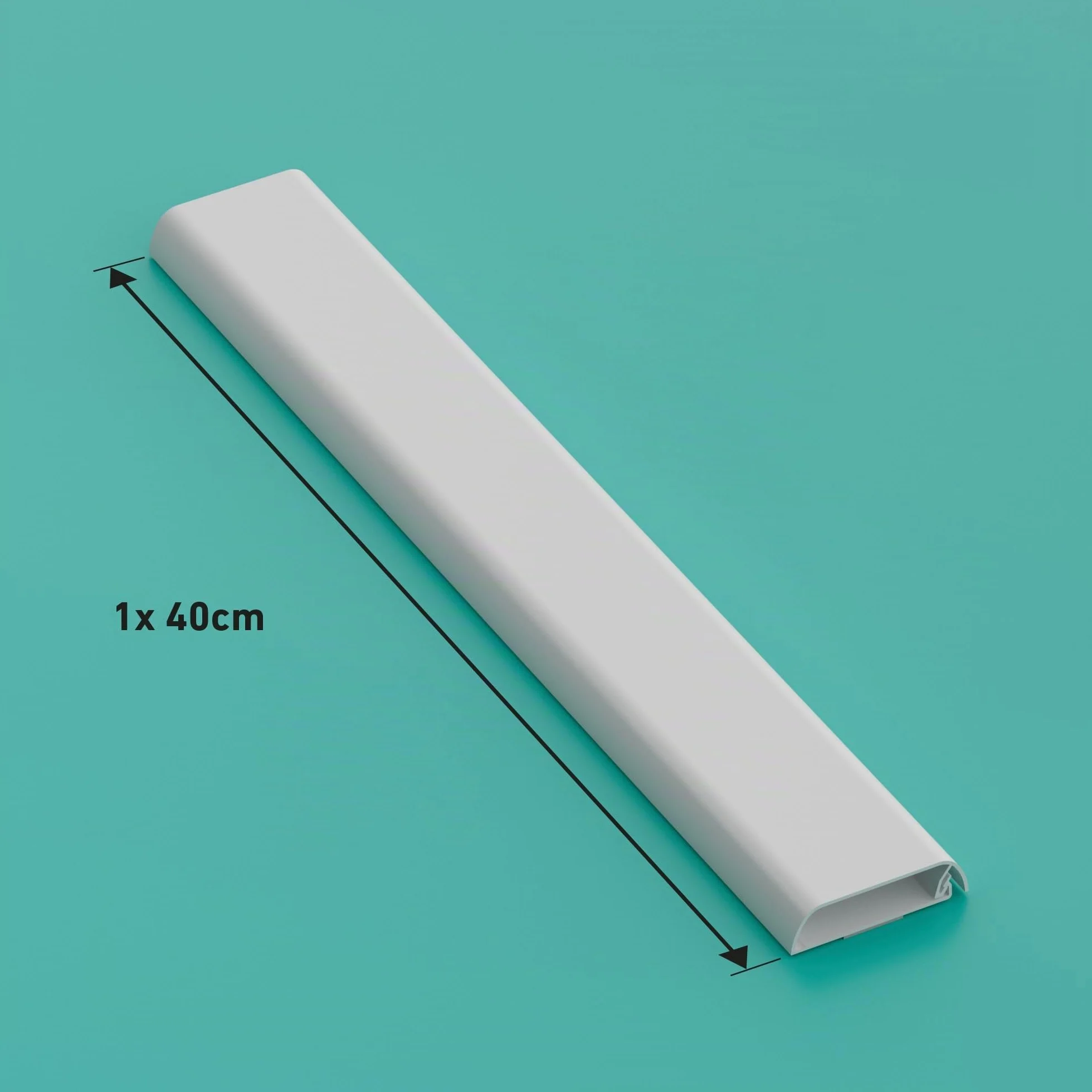 D-Line Cubrecables TV 60mm x 15mm x 40cm Blanco Canaleta Autoadhesiva Perfil Bajo