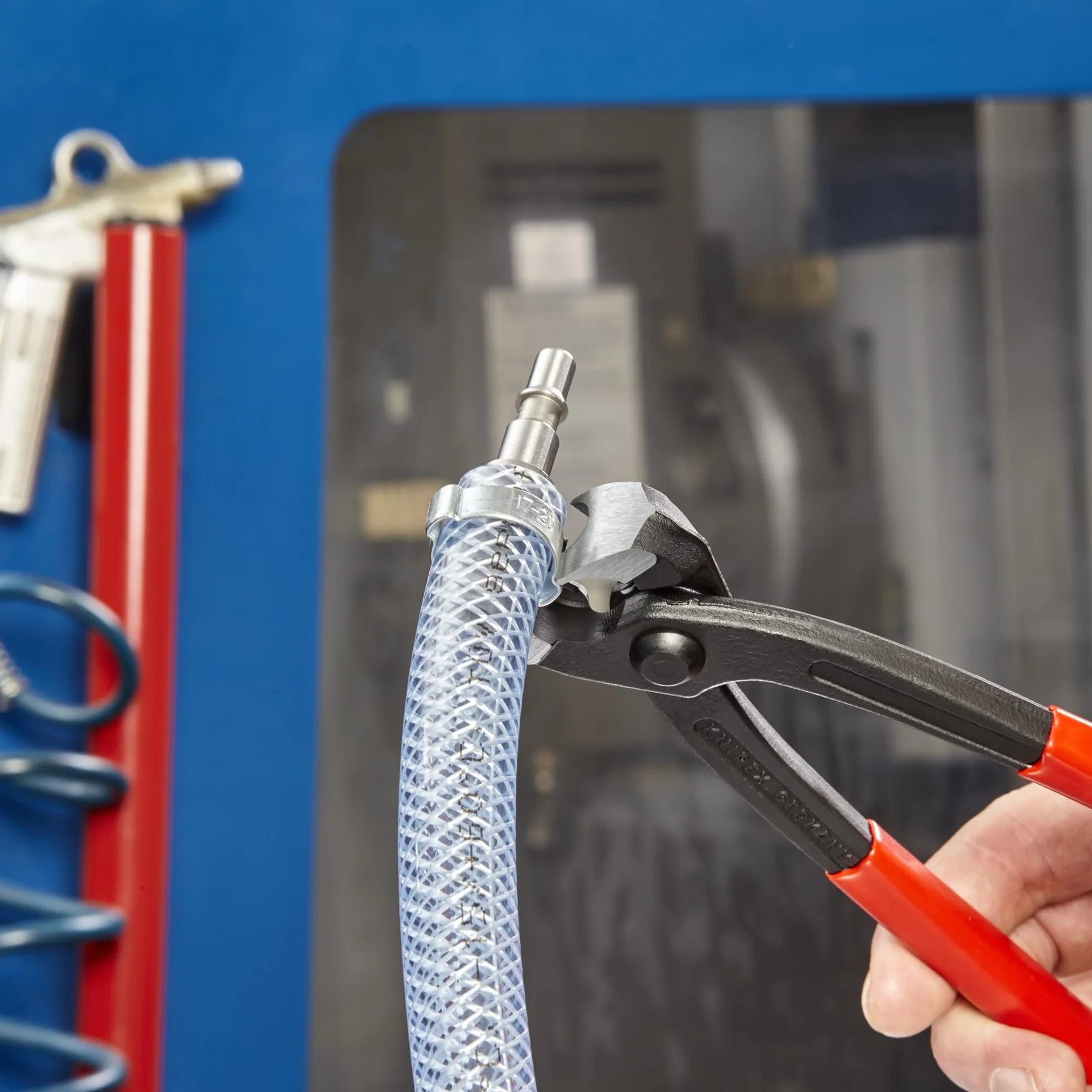 KNIPEX - 10 99 i220 Tools - Alicates de abrazadera de oreja, mandíbulas delanteras y laterales (1099i220), rojo