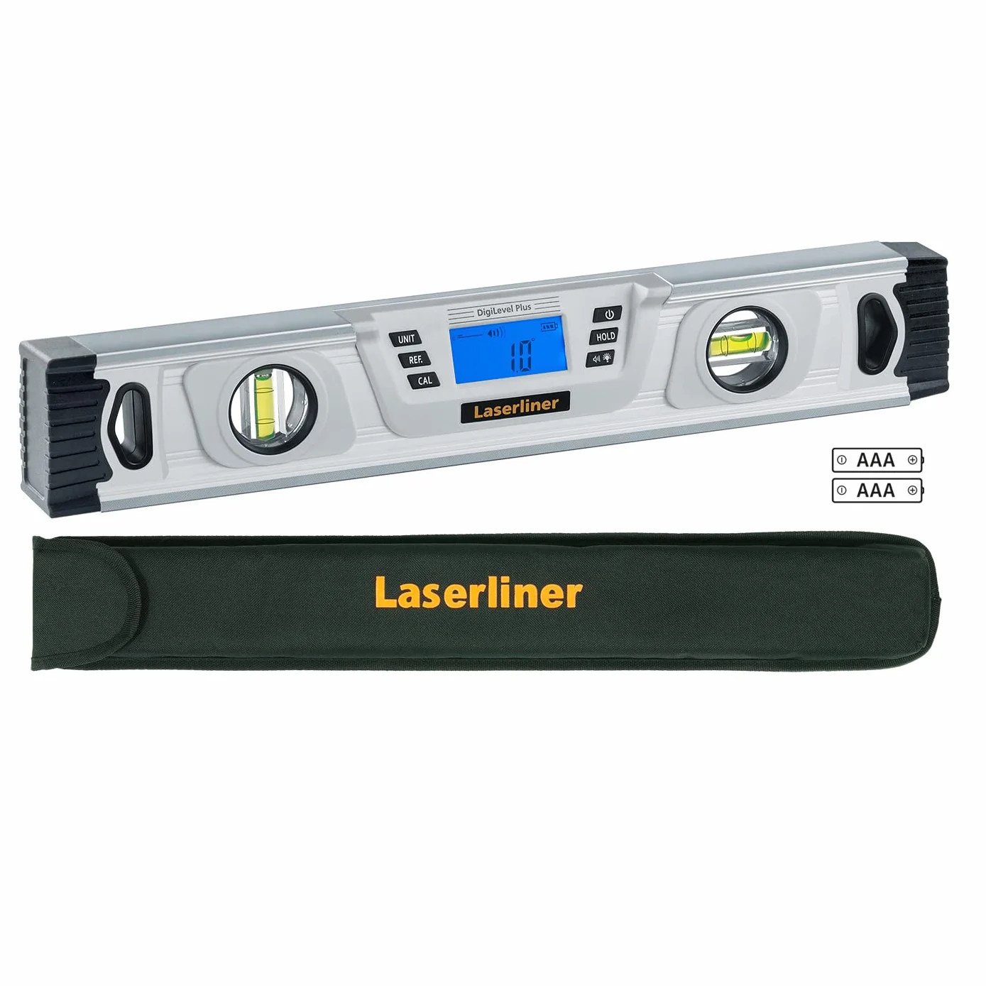 Laserliner DigiLevel Plus 40 cm 0.4m Plata nivel - Niveles (0,4 m, Plata, %, Grado, mm/m, AAA, 1,5 V, 0 - 50 °C)