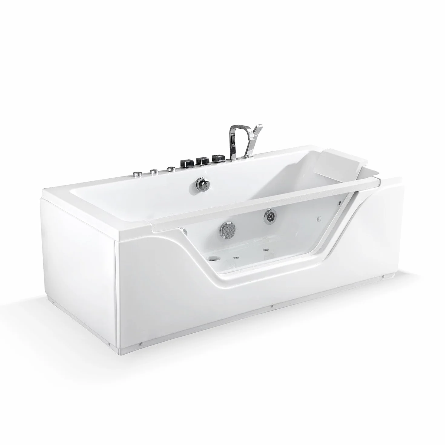 SPALINA Tahiti White Jets - Bañera de hidromasaje con Ojo de Buey L. 170 x l. 78 cm