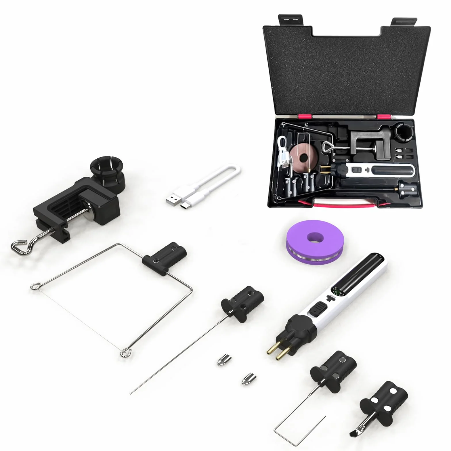 Cortador de Poliestireno, Máquina de Corte de Pluma de Espuma Eléctrica Kit de Herramientas Accesorios De Corte De Espuma para Espum