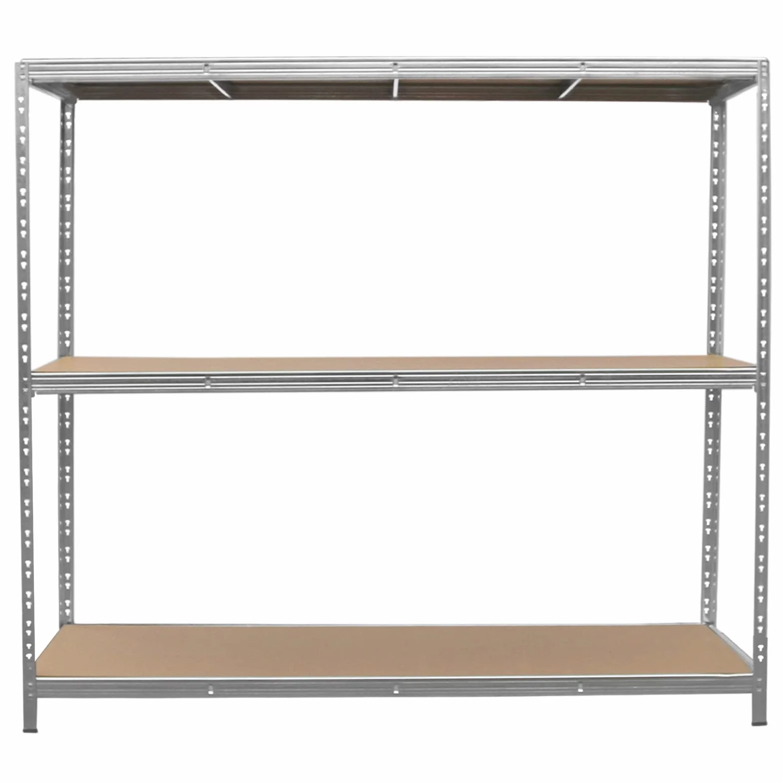 Estantería de Garaje Acero Galvanizado Resistente Almacenamiento 186cm x 200cm x 60cm 3 Niveles (400kg por estante) 1200kg de Capacidad Estantería para el Cobertizo Taller Oficina sin Tornillos