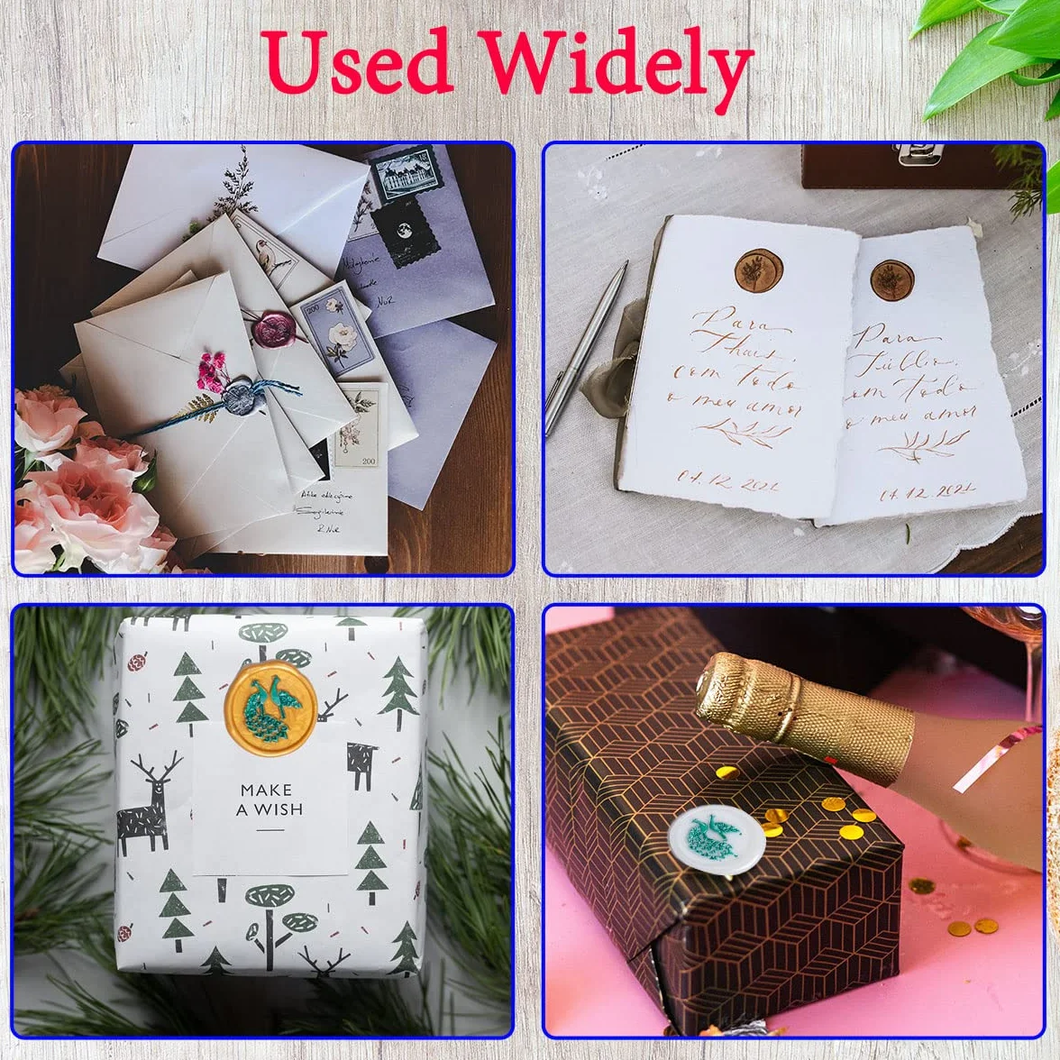 Zifospy 370 PCS Perlas de Cera para Sellar Cartas, Tarjetas de Felicitación, Vino, Manualidades, Invitaciones de Bodas y Fiestas (Brown)