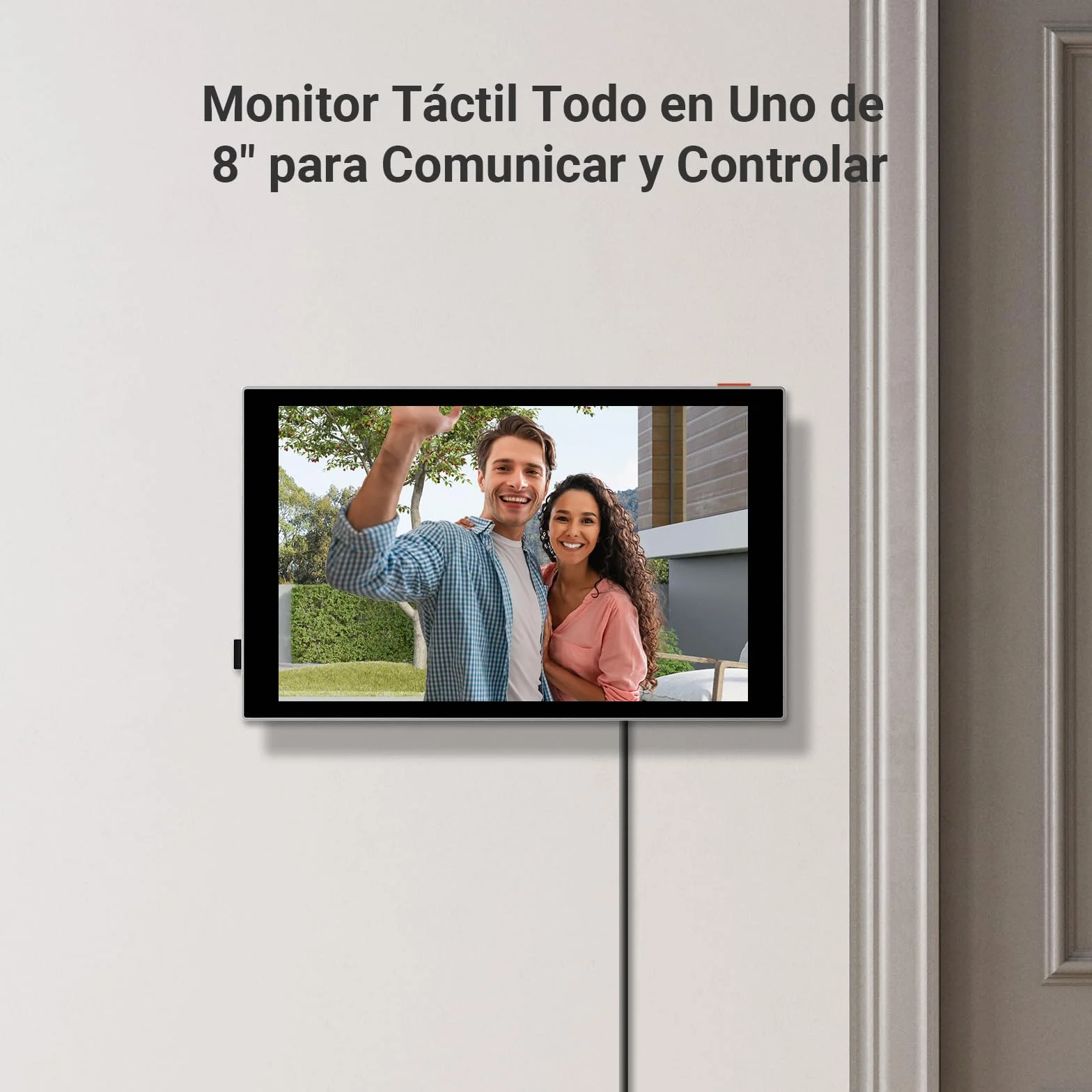 EZVIZ HP7 Pro 4K Videoportero, Desbloqueo por Reconocimiento de Palma, 8'' Monitor Táctil a Color, Audio Bidireccional, Visión Nocturna, Detección Movimiento Humano, Wi-Fi 2.4/5GHz