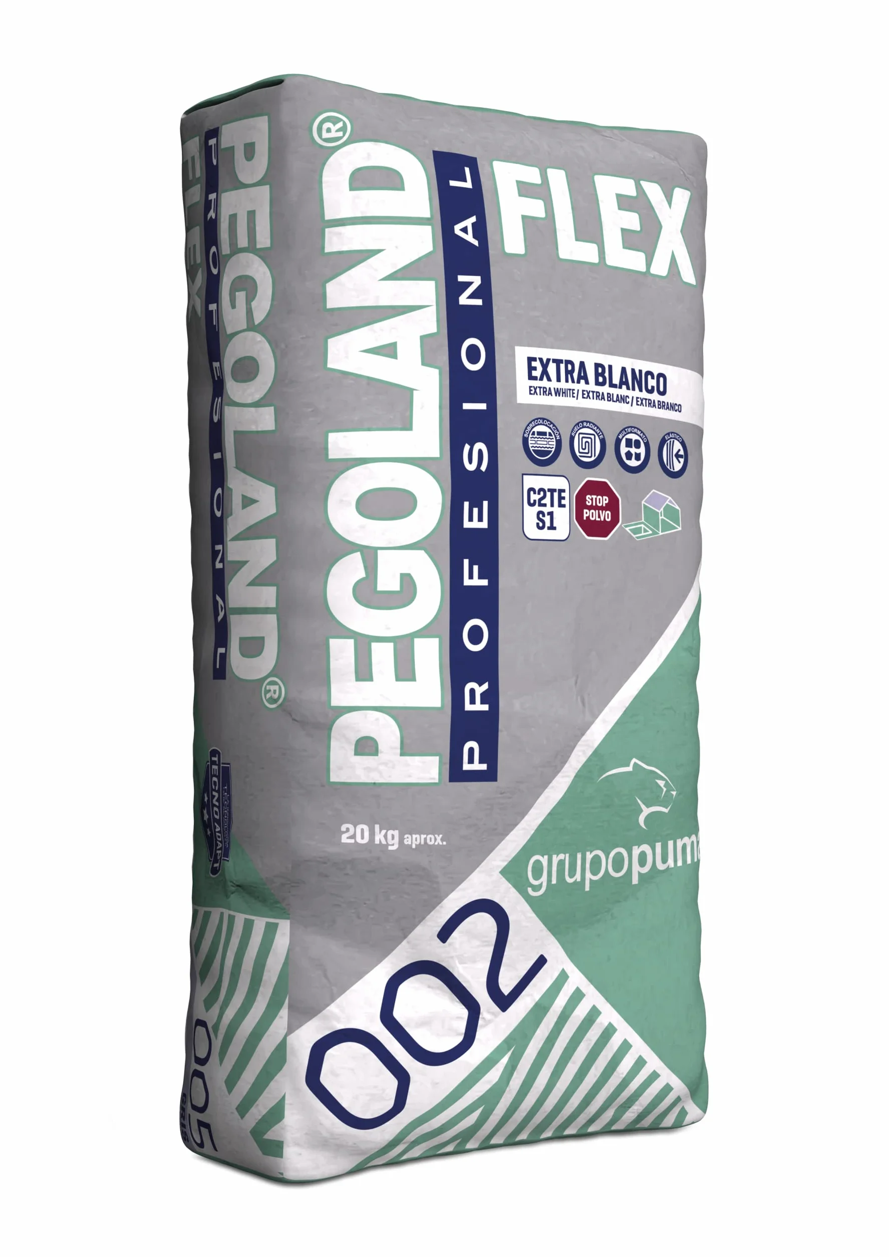CEMENTO COLA PEGOLAND PROFESIONAL FLEX C2 BLANCO SACO 20 KG