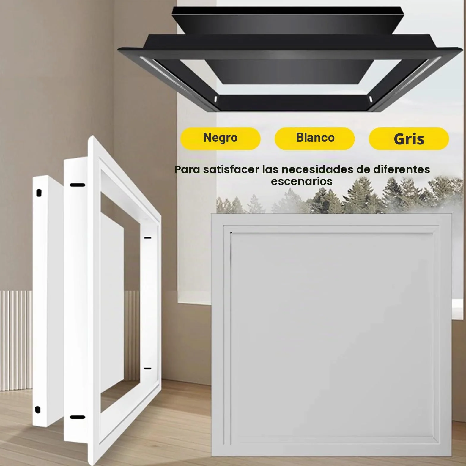 Trampilla Pladur Tapa De Registro 150 200 300 400 500mm, Trampilla De Inspección Empotrada, Tornillos Incluidos, Panel De Acceso Oculto Para Techo Trampilla Pladur(White,30 * 30cm)