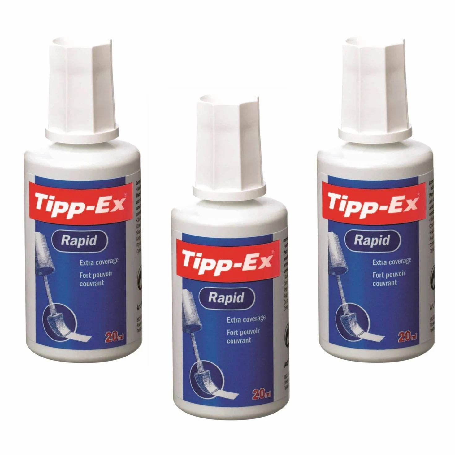Tipp-Ex Rapid Correction Fluid (Value Pack of 2, Plus 1 Free)