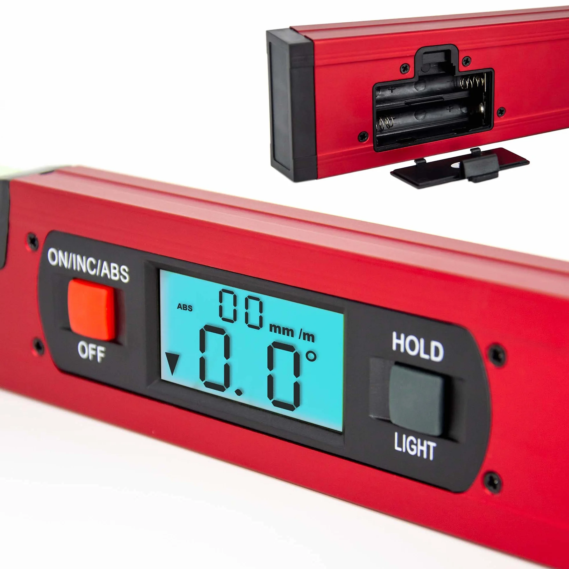 SCHMIDT security Tools Medidor de ángulos electrónico, inclinómetro, pantalla digital LCD, combinación, graduómetro, balanza vertical y horizontal, báscula de ángulo y balanza magnética