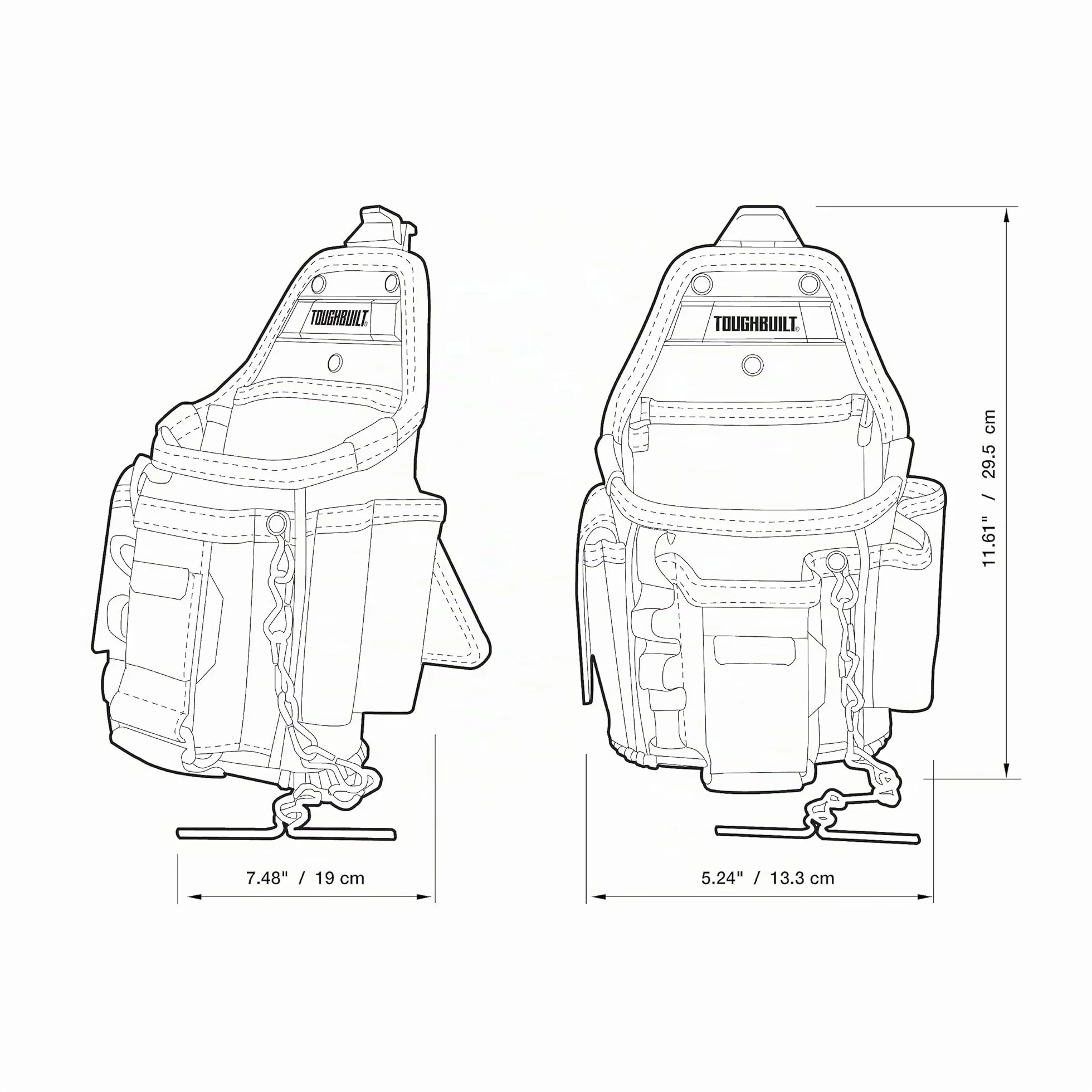Toughbuilt TOU-CT-34 - Electricistas bolsa de las pequeñas