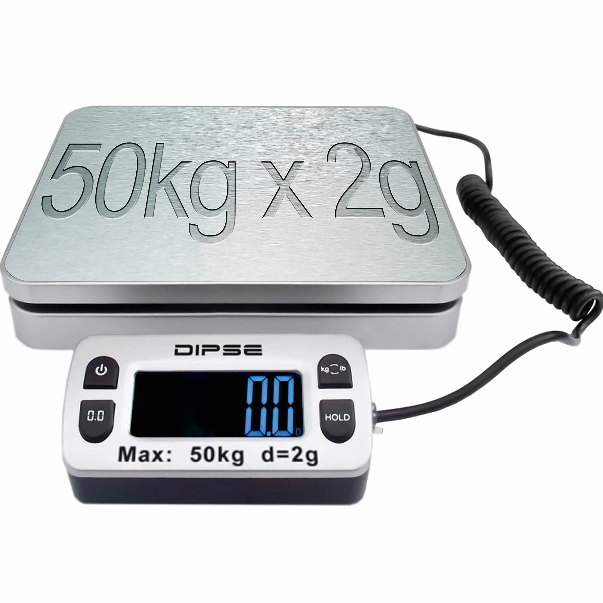 Dipse Parcel Mini Balanza de paquetes 50kg x 0,002kg pantalla externa