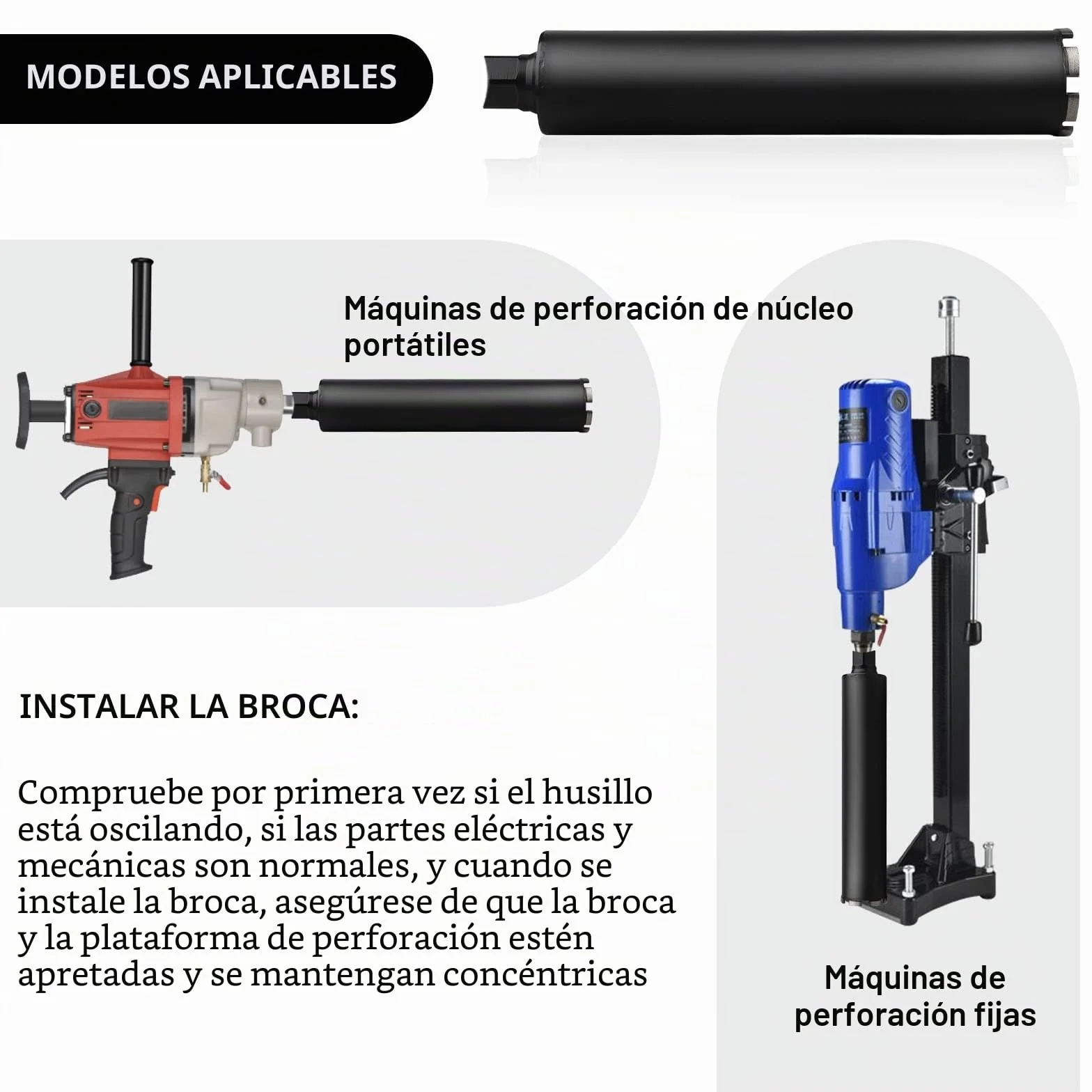 CPROSP - Corona de diamante para zanahoria (diámetro 68 mm, 1 ¼ de pulgada UNC con adaptador SDS PLUS, L 420 mm, para zanahorias en hormigón, hormigón armado, mampostería y piedra