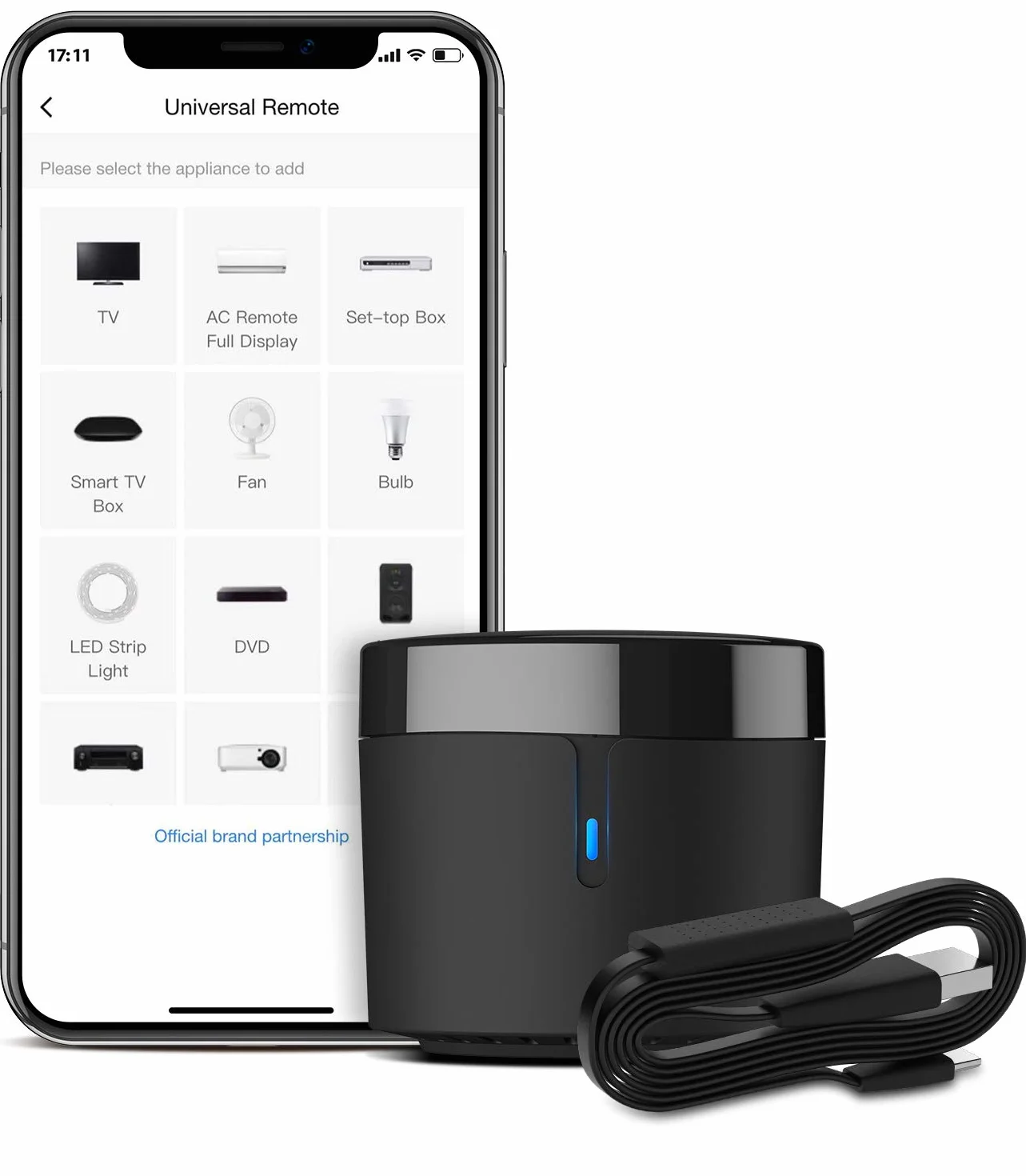 BroadLink RM4 Mini Smart Remote y Juego de Cables con Sensor de Monitor de Temperatura y Humedad, Compatible con Alexa, IFTTT