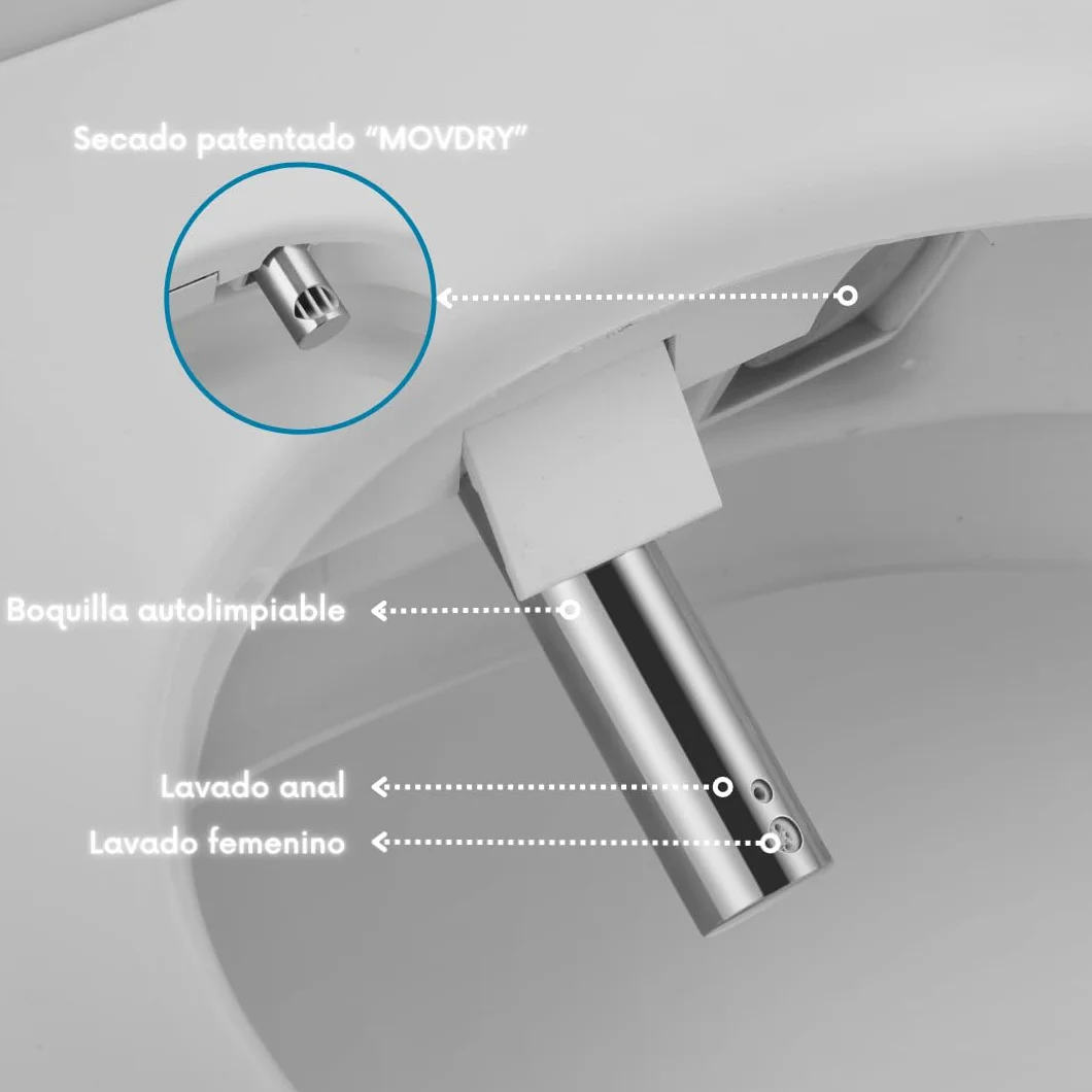 Nashi Aldara iPlus 5 - Inodoro Inteligente estilo japones | wc con App móvil y mando tapa automática, calefactable, chorrito y secado | Salida dual suelo o pared