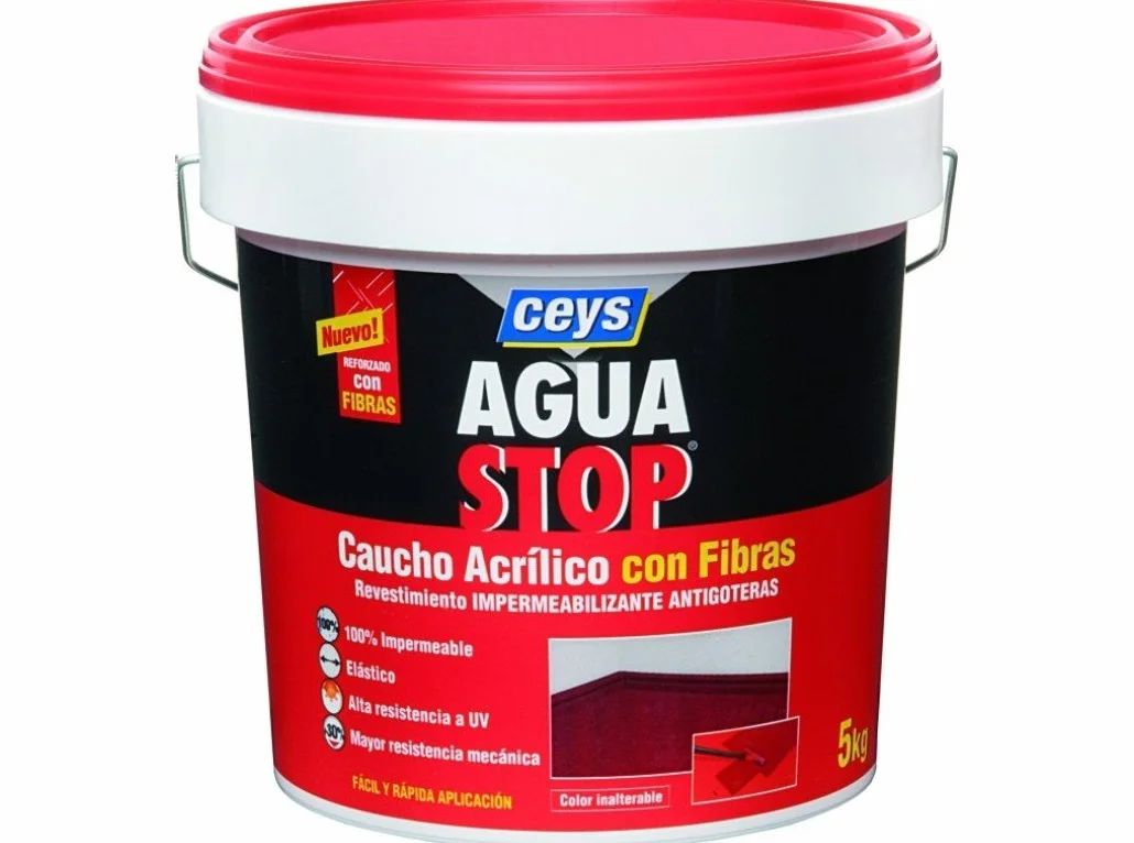 AGUASTOP CAUCHO FIBRAS TERRACOTA 5KG