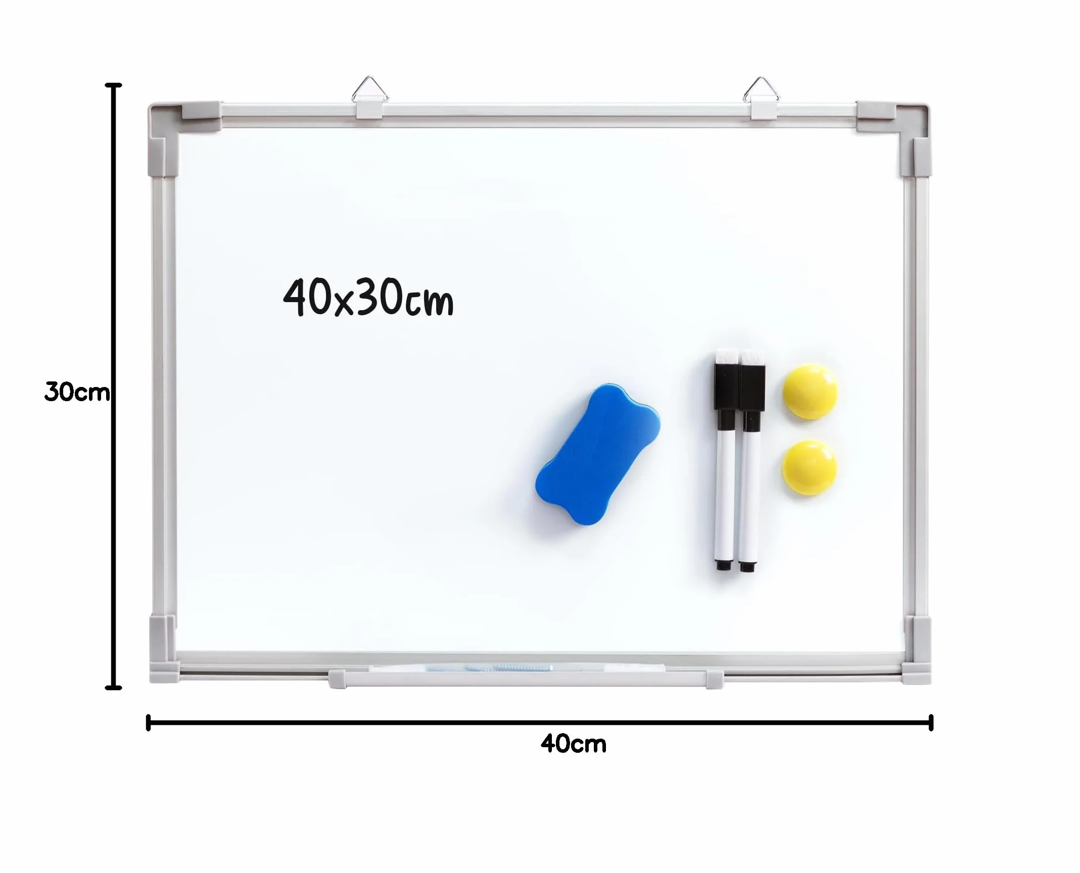 Pizarra Magnética Doble Cara 40 x 30cm A3 Colgante para Hogar Escuela Oficina