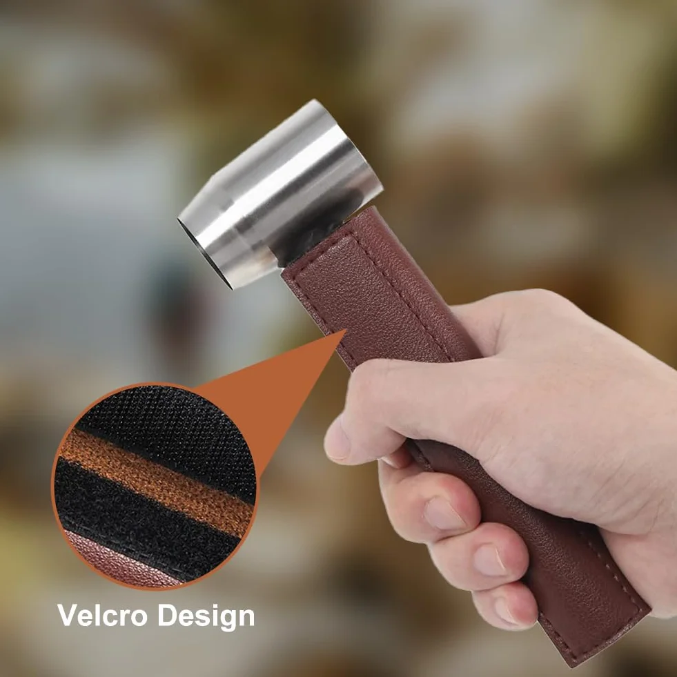 Taladro de Mano, Herramienta de Supervivencia para Colonos Bushcraft, Llave Manual de Barrena con Estuche de Cuero, para Acampar, al Aire Libre Taladro Manual