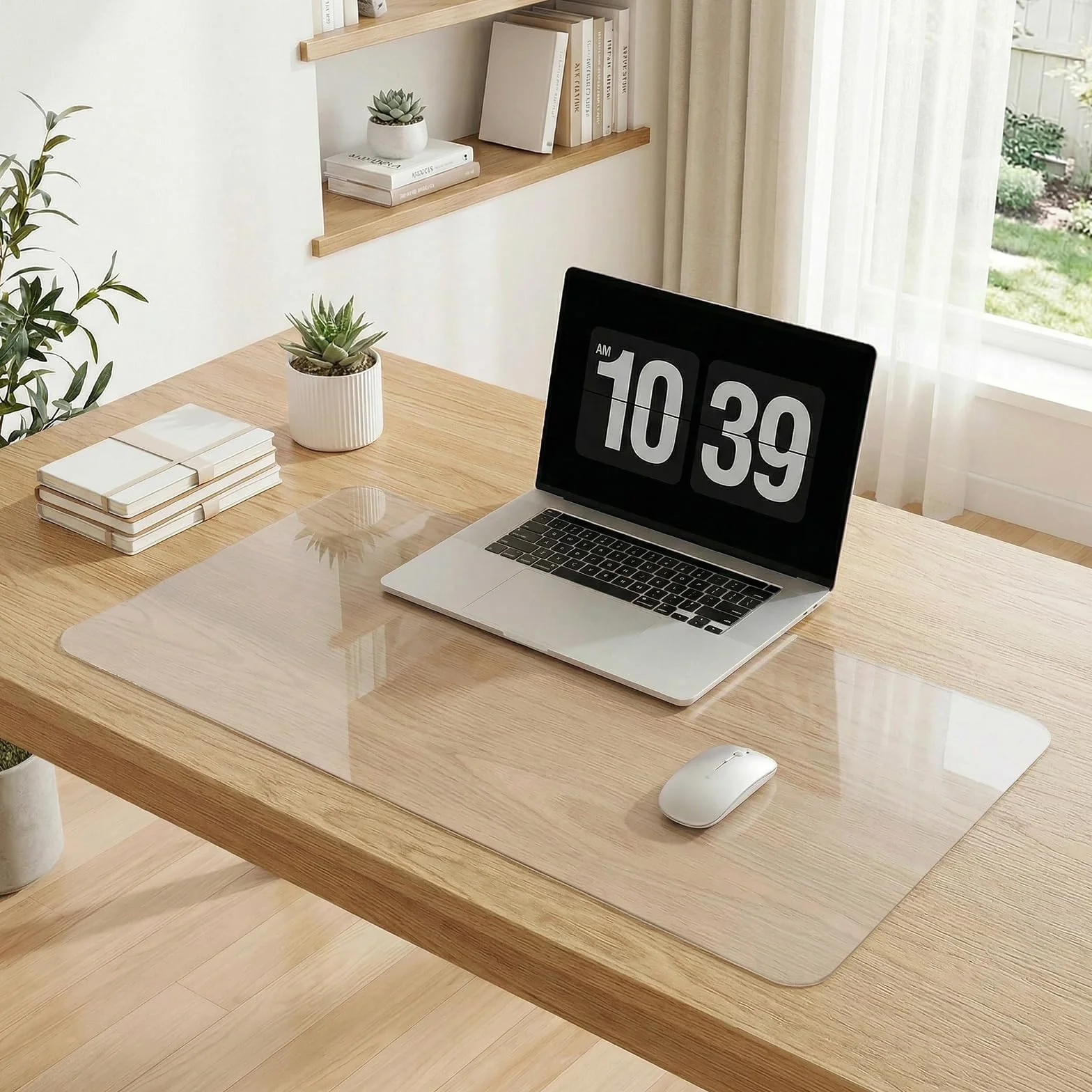Alfombrilla De Escritorio Transparente- Impermeable Y Reutilizable Cubierta De La Superficie Para El Teclado, Ordenador Portátil, Oficina En Casa Y Escribir/Dibujar（70 * 40Cm）