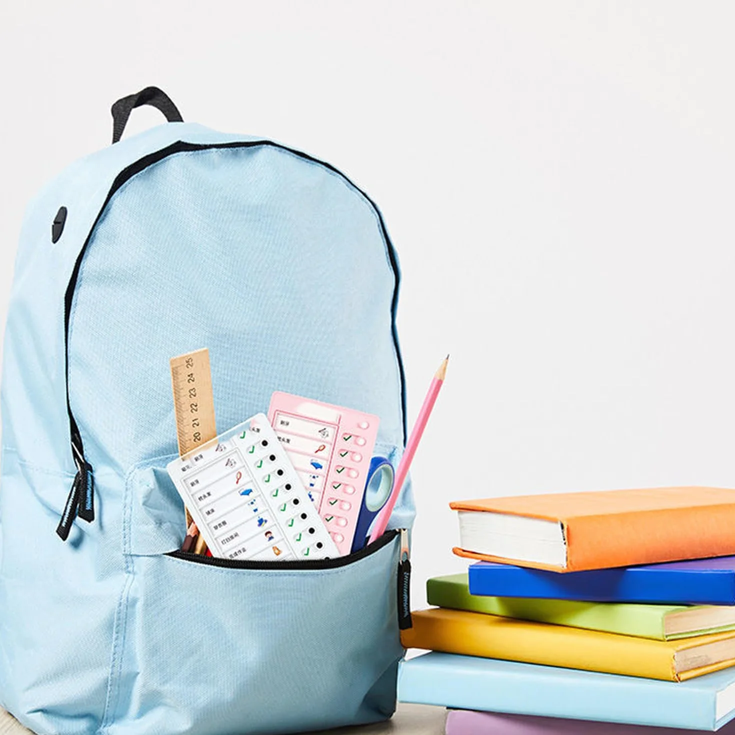 Tabla de tareas blancas 4 piezas plástico niños con 10 cartulina desmontables lista de verificación