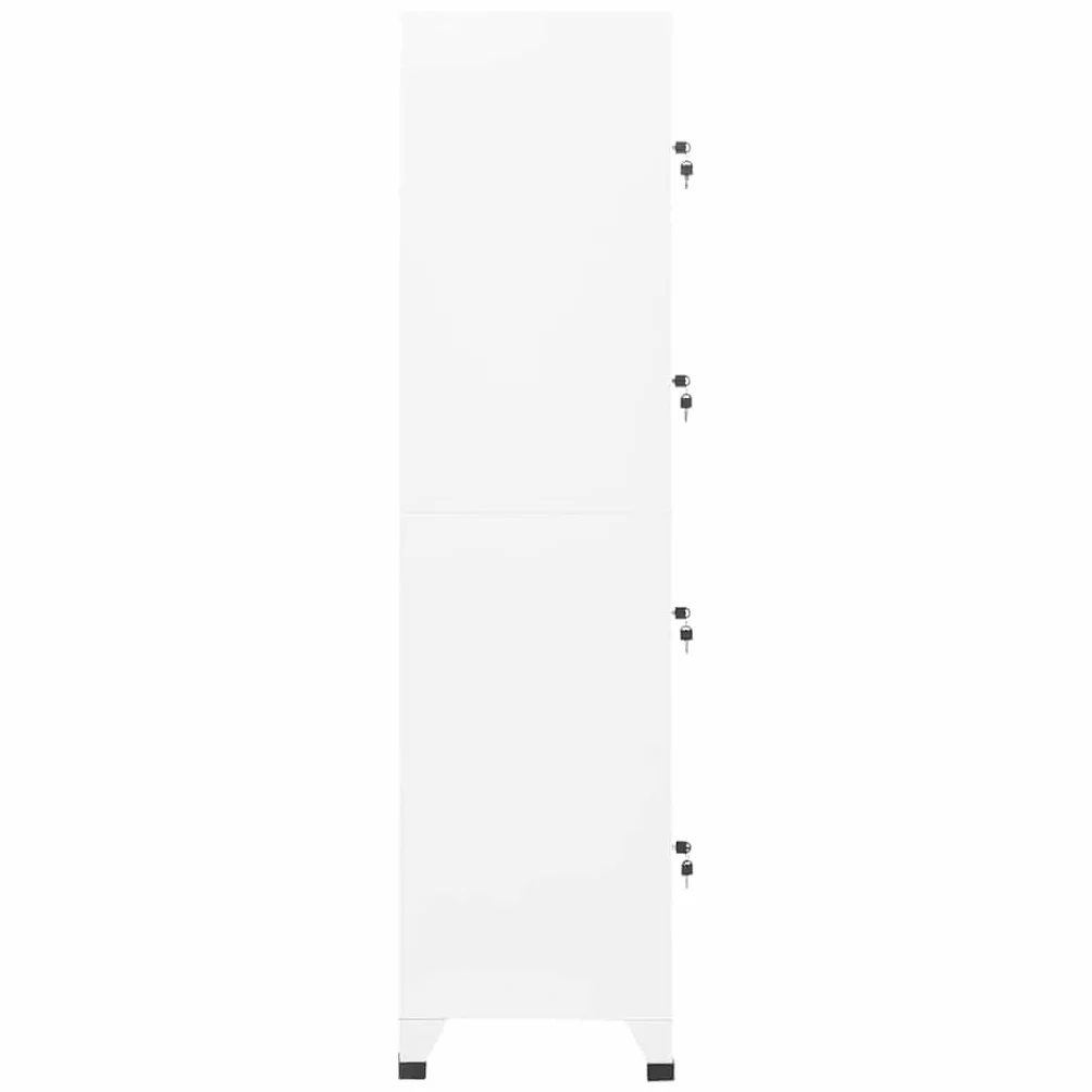 vidaXL Taquilla Armario Casillero Escuela Archivos Almacenamiento Acero Blanco 38x45x180 cm