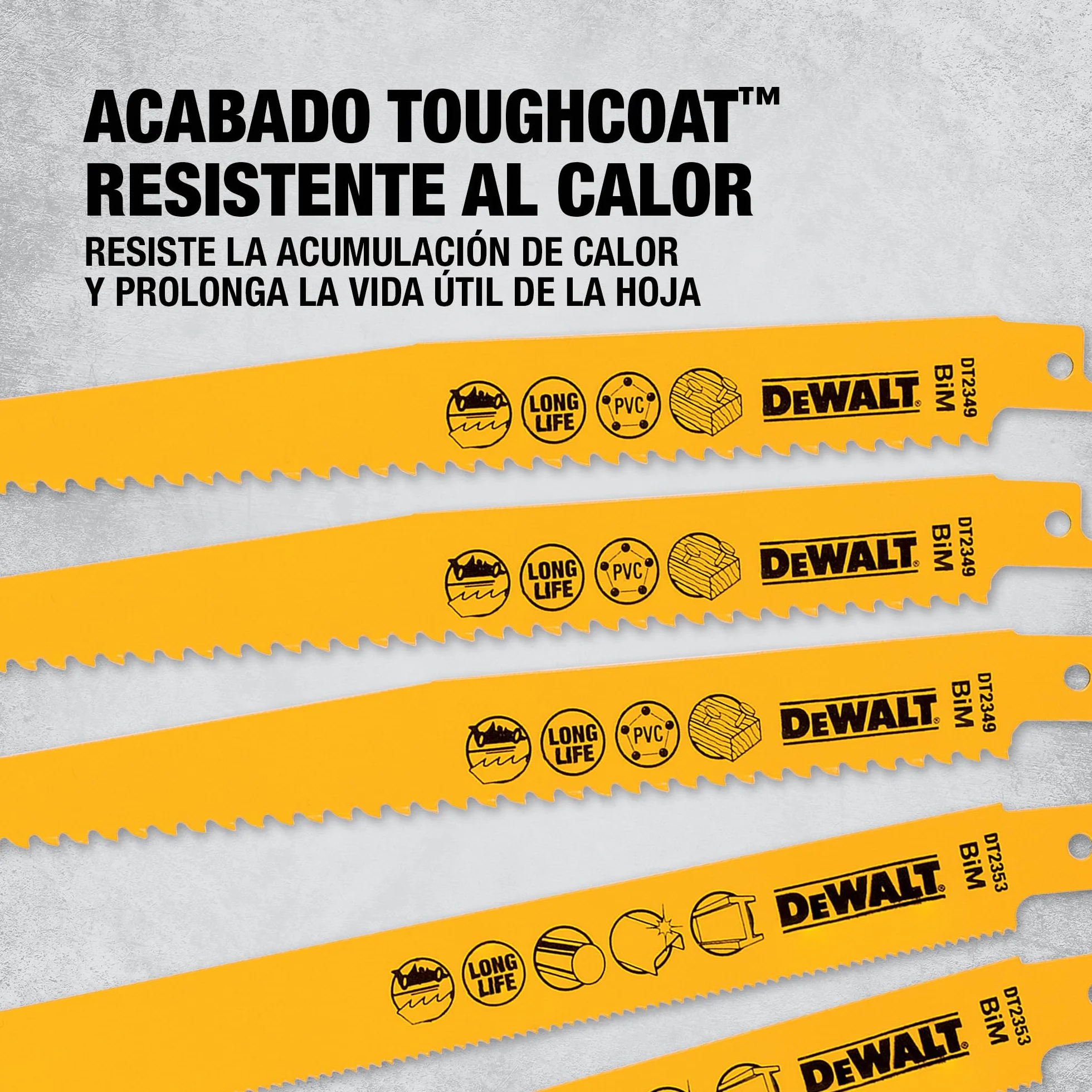 DEWALT Juego de hojas mixtas Bi-Metal para sierra reciproca con estuche para almacenamiento (12 piezas), DT2445-QZ