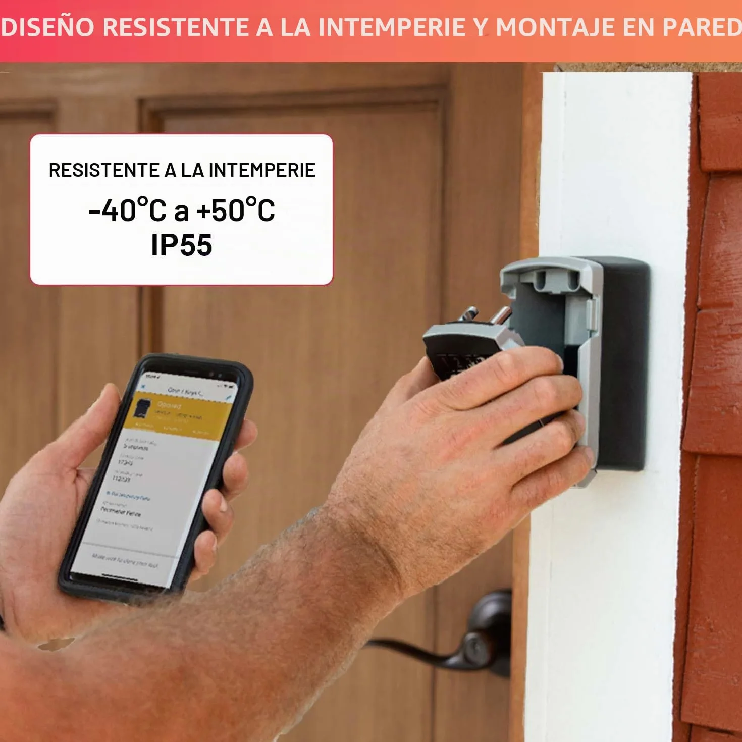 Master Lock Caja fuerte para Llaves [BLUETOOTH] [Montaje mural] - 5441EURD - Caja de seguridad Negro
