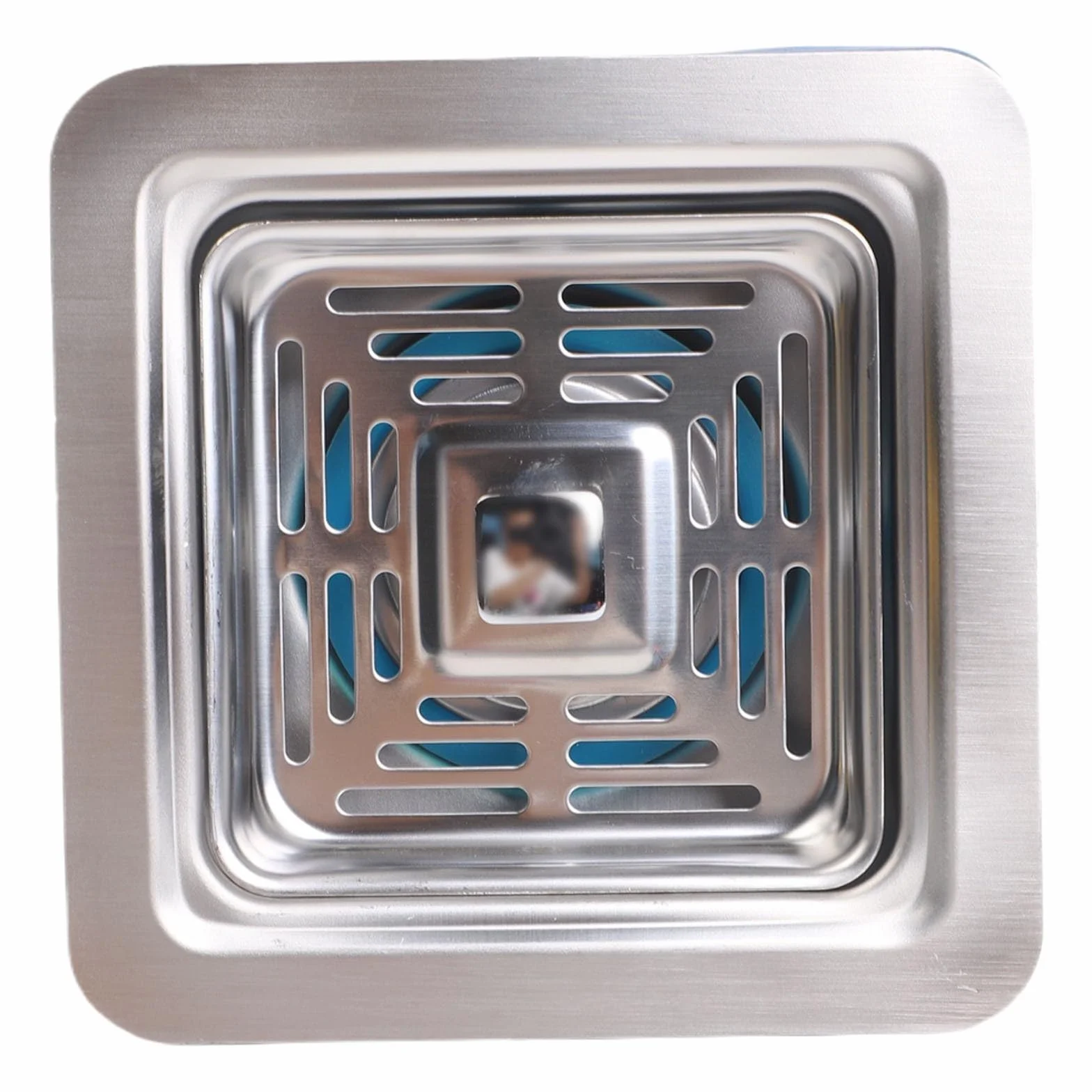 Desagüe cuadrado para fregadero de cocina 114 mm acero inoxidable