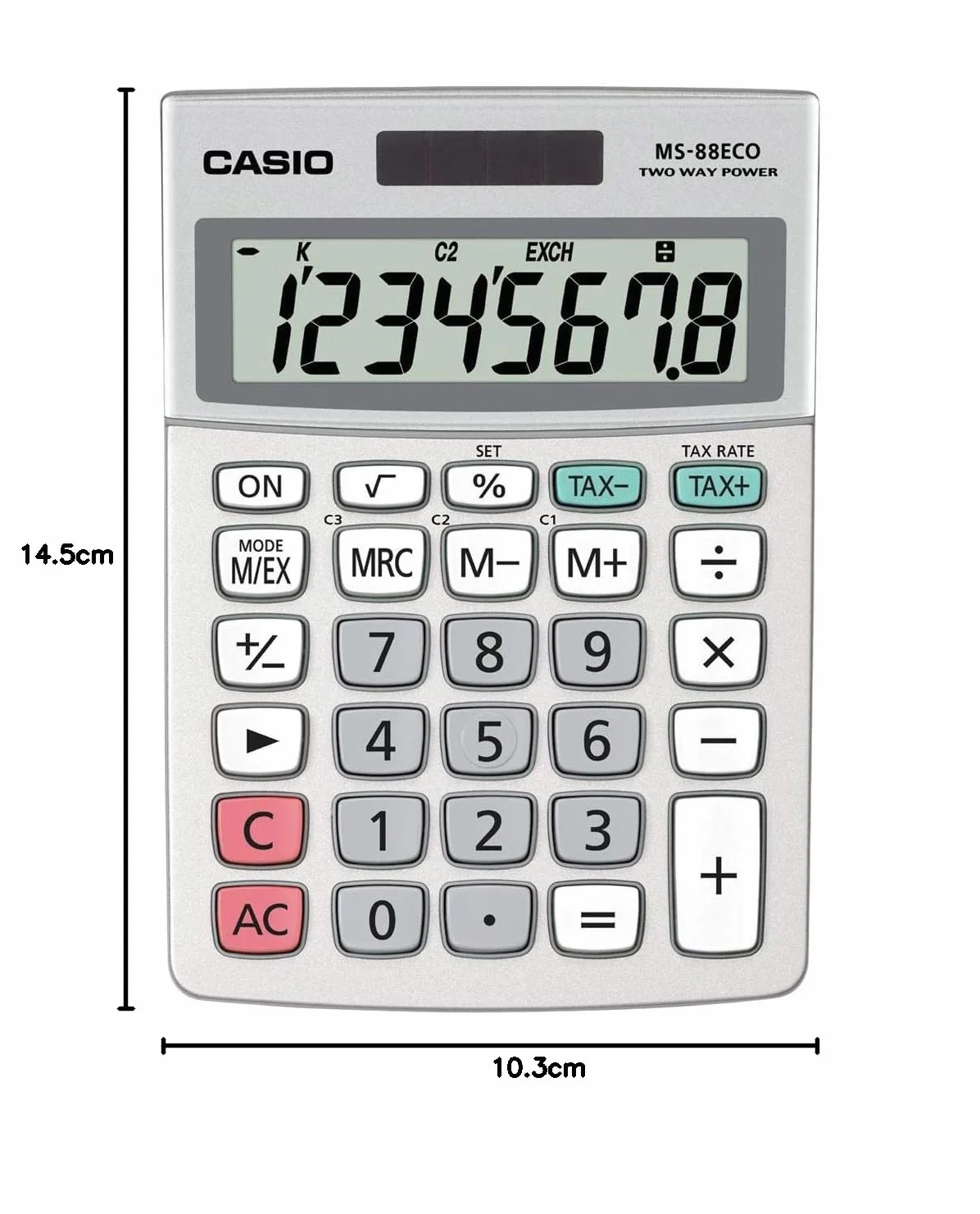Casio MS-88ECO Calculadora financiera gris
