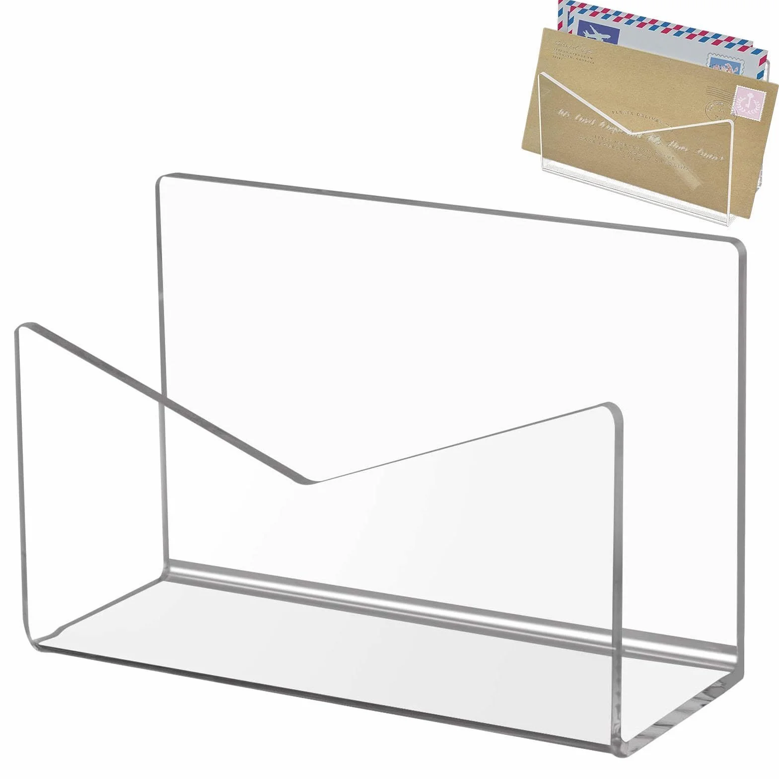 Transparent Acrylic Mail Sorter 62.6 in Desktop Organizer