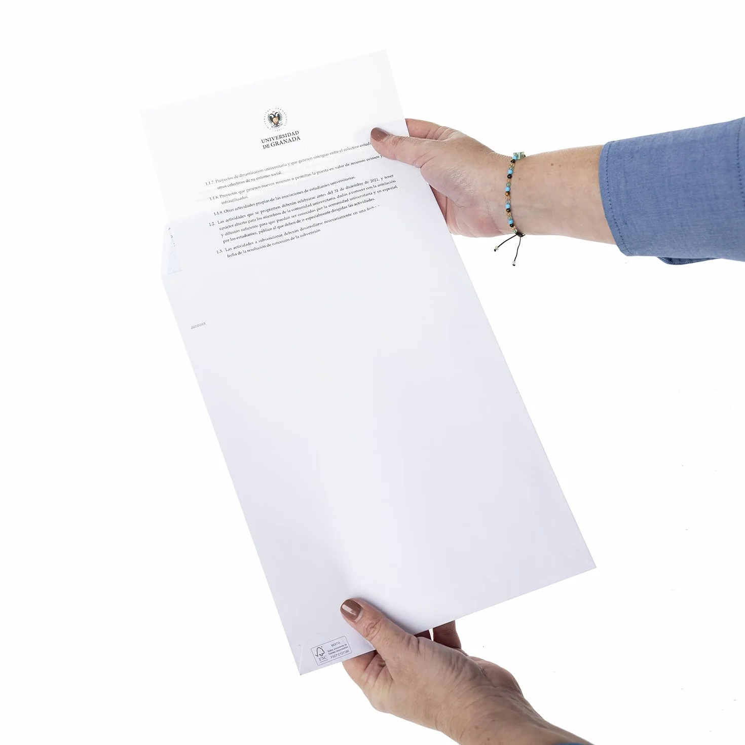 Unipapel - Sobres Papel Blancos 100g, 229x324mm, 50 Unidades, Tipo Bolsa, Tira Autoadhesiva Silicona Autodesk, Apertura Superior, FSC, Documentos A4 Sin Pliegues