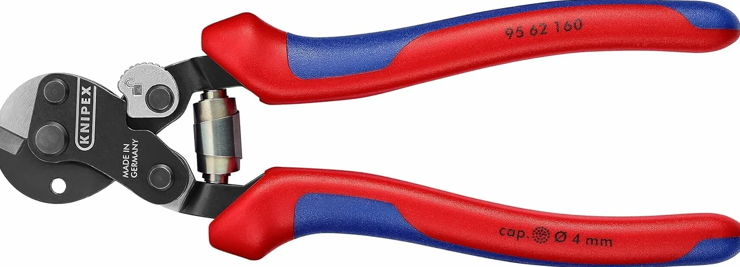 KNIPEX Cortacables para cable trenzado también para cables trenzados de alta resistencia con mangos multicomponente 160 mm, 95 62 160